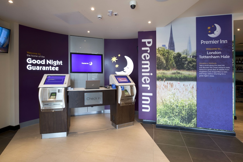 Lobby at Premier Inn London Tottenham Hale Hotel, LONDON