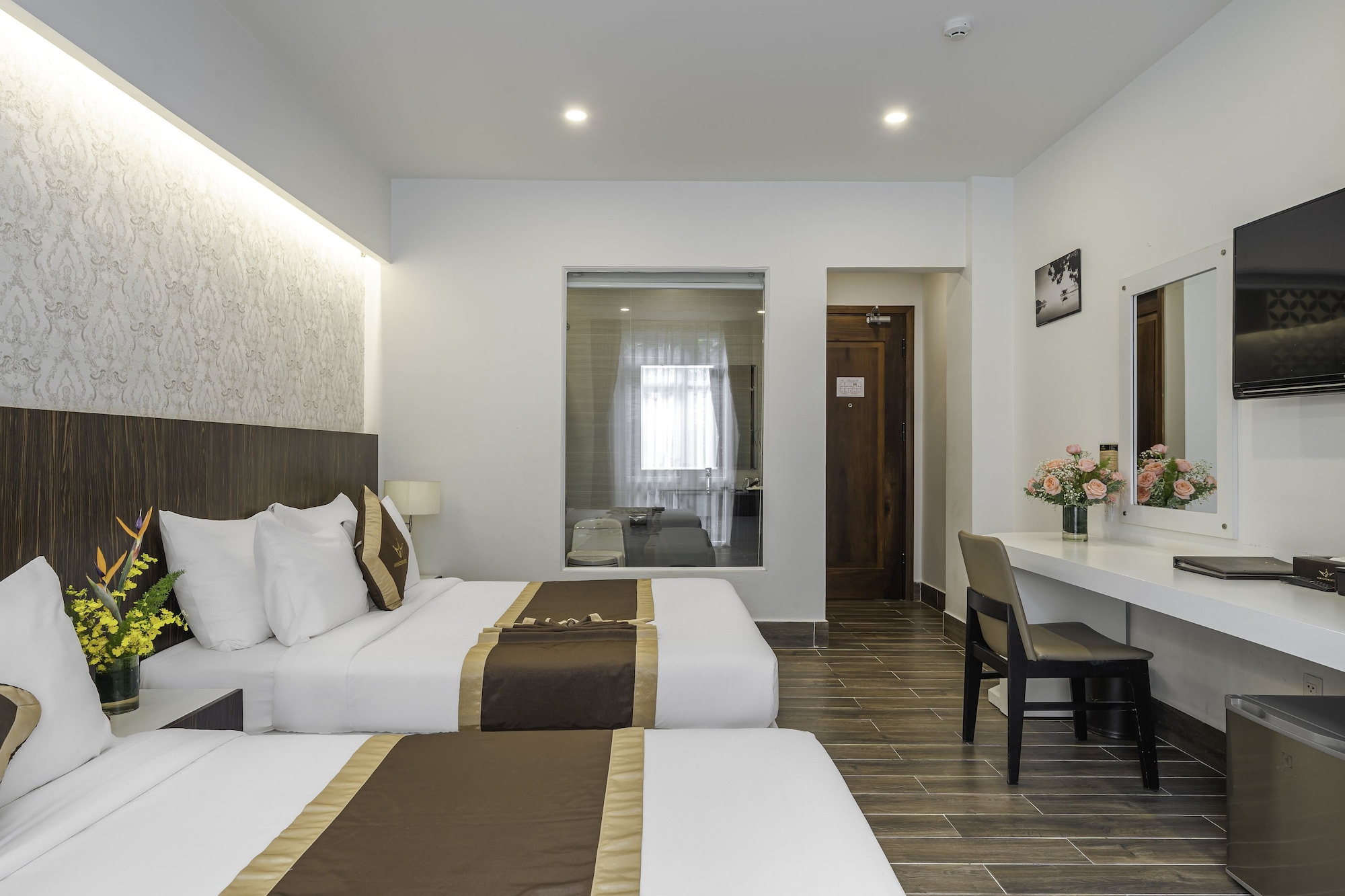 غرفة عائلية بسريرين كوين، Minh Chien Hotel 4/9