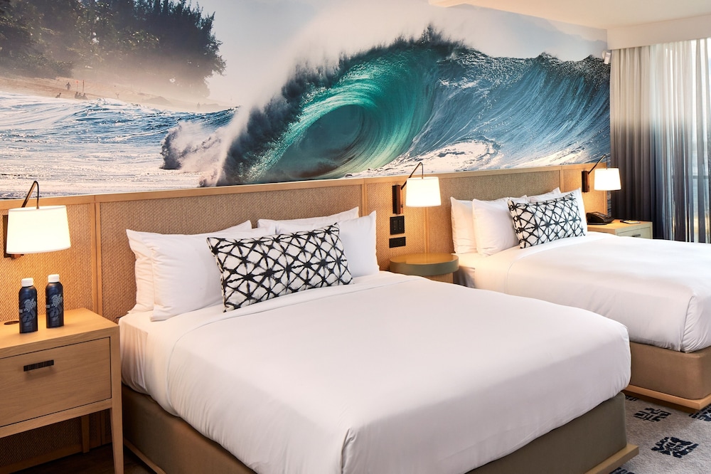 غرفة بسريرين كوين بإطلالة على البحر بشرفة، The Ritz-Carlton O ahu, Turtle Bay 2/4