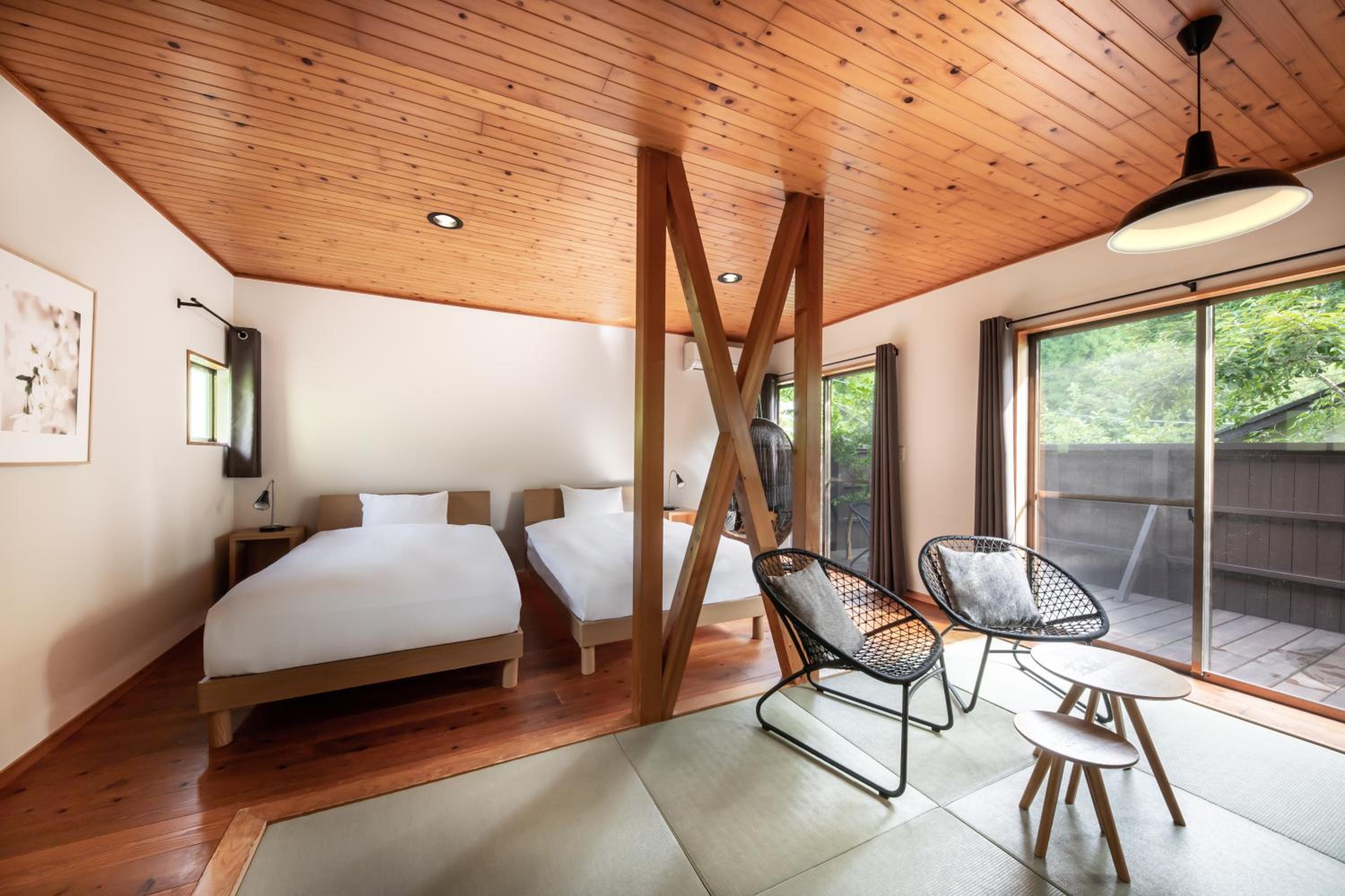 Interior, Japanese Western, Twin Beds, Outdoor Bath
