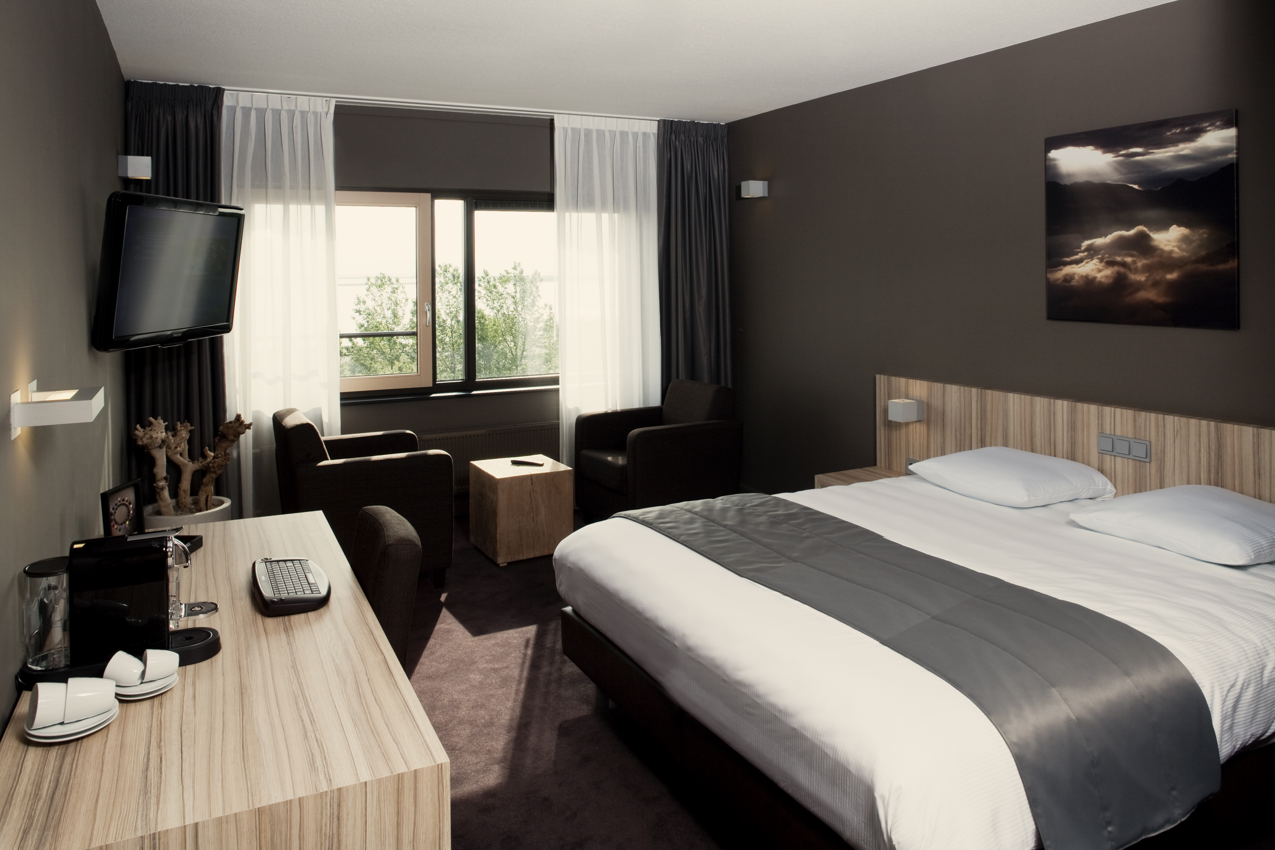 غرفة ديلوكس بسرير مزدوج، Fletcher Hotel-Restaurant Stadspark 2/3