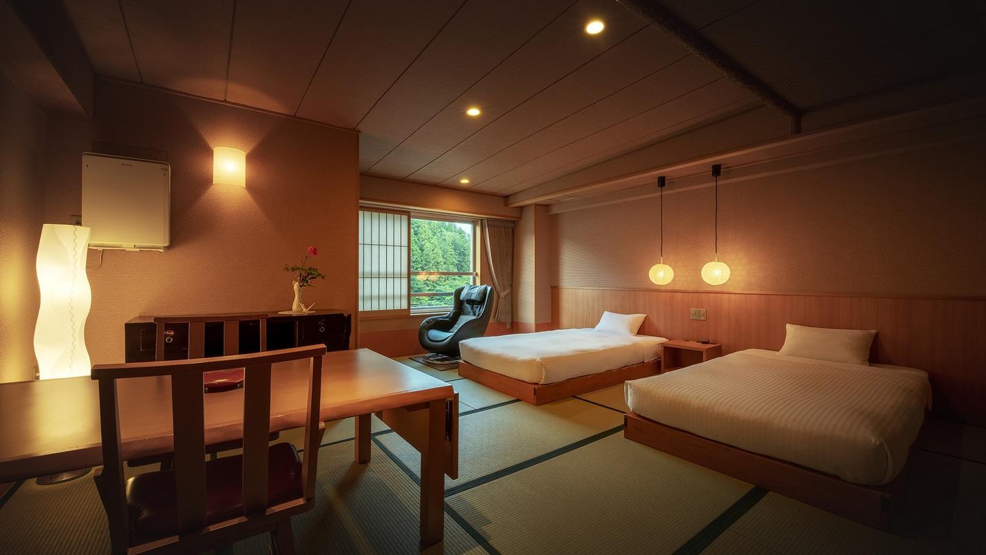 Room, Twin Beds, Tatami