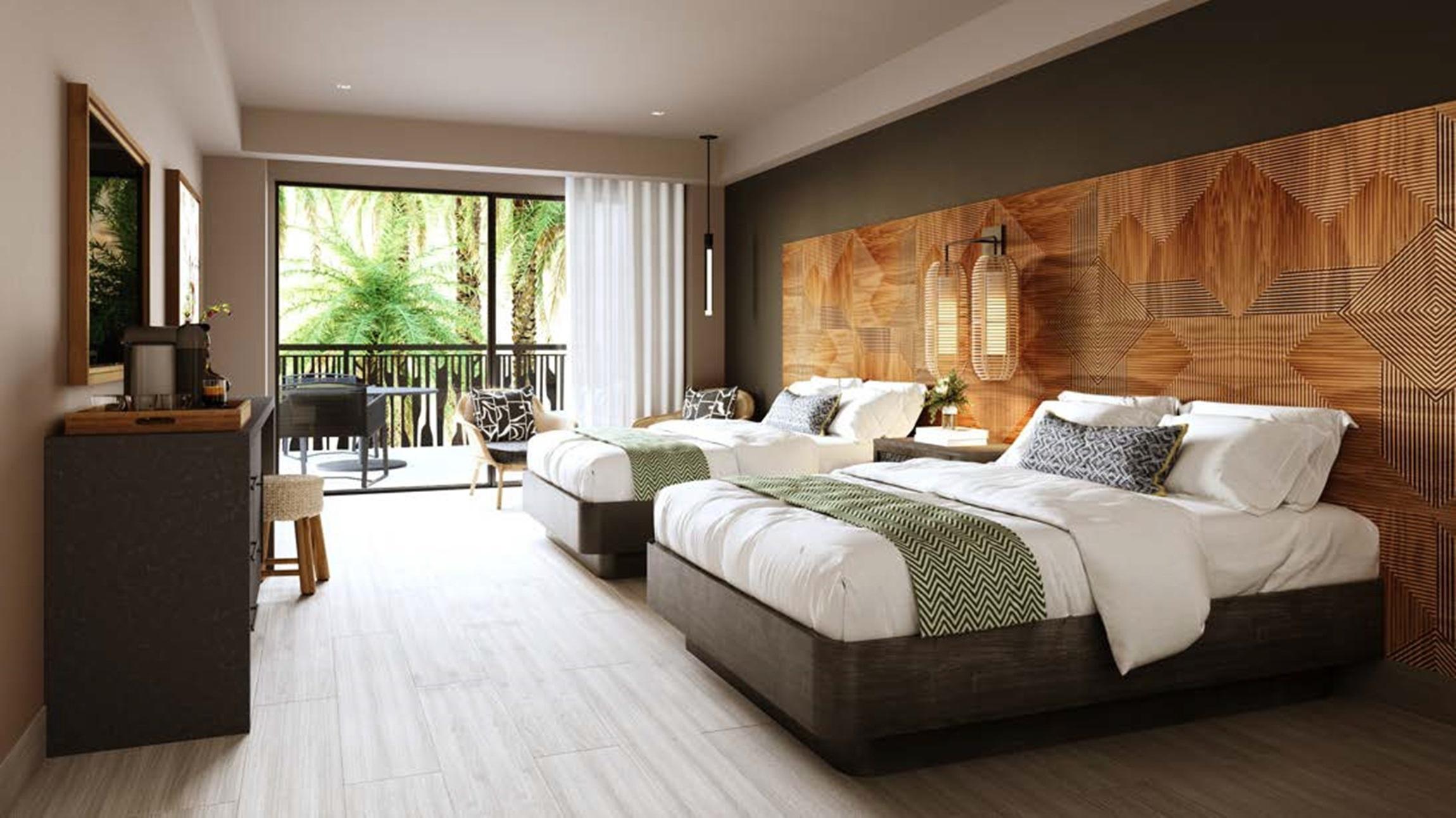 Resort, Junior Suite, 2 Queen Beds, Tropical View