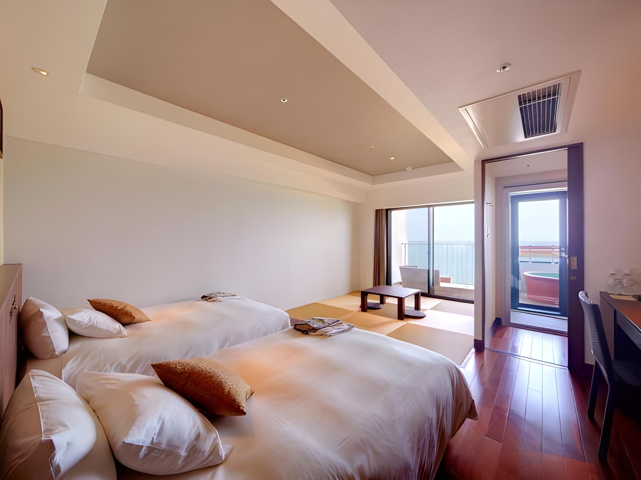 Japanese Western, 2 Semi Double Beds, Ocean View, Outdoor Bath