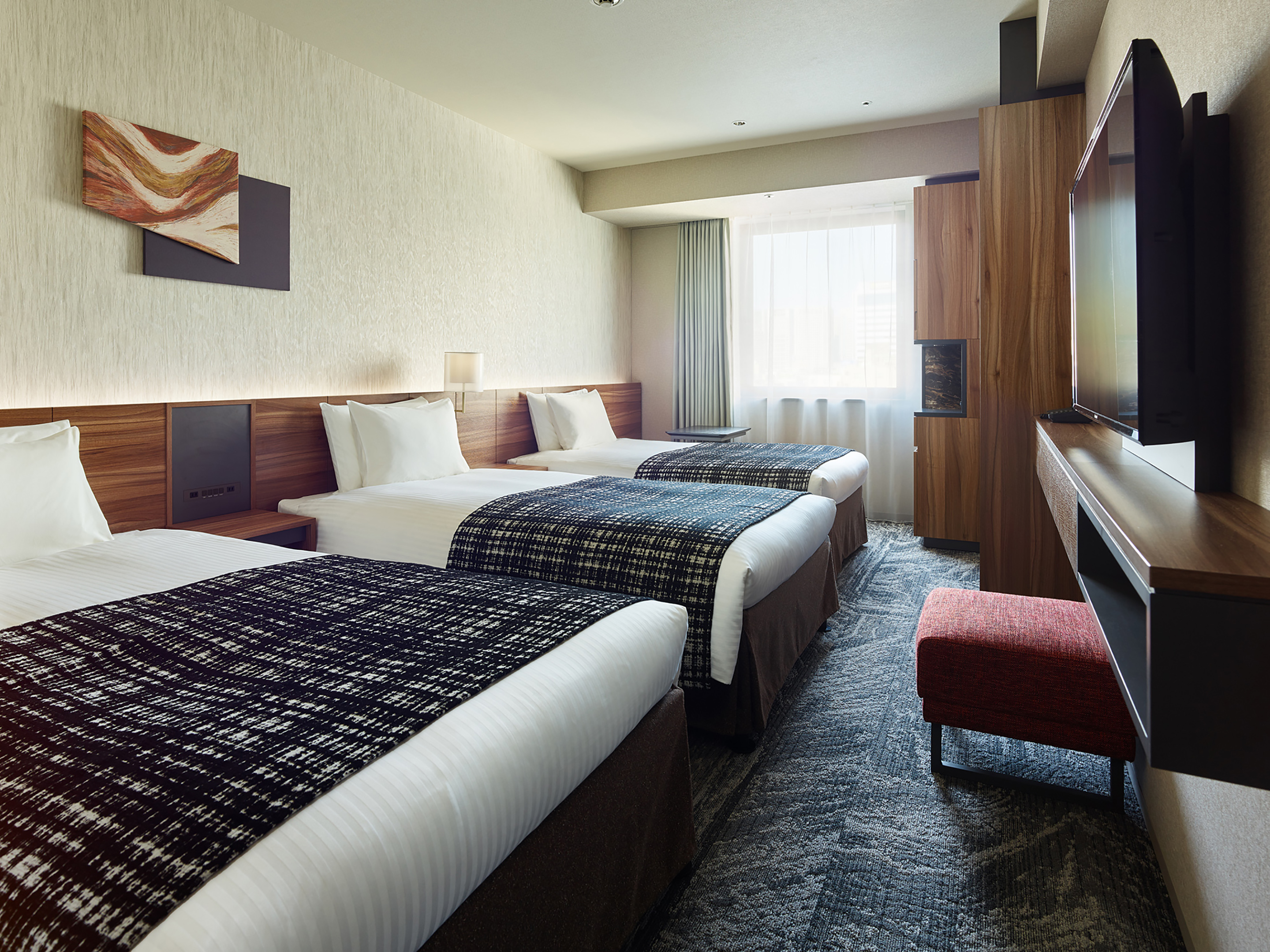 Moderate, Twin Beds, with Extra Bed