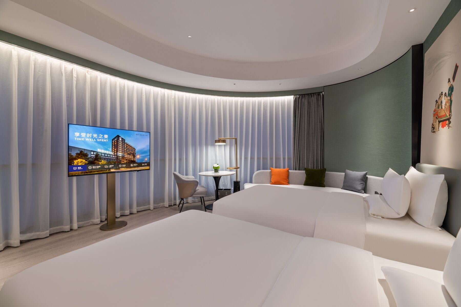 غرفة ديلوكس بسريرين منفصلين، Novotel Shanghai Wanyuan 2/6