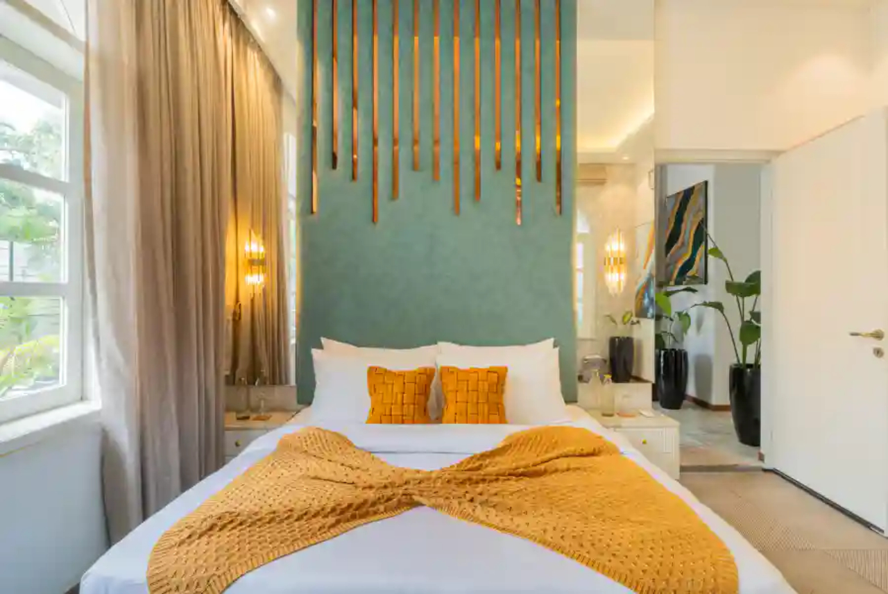 Room at ELIVAAS Casa Ritzy 5-BHK Villa With Private Pool & Lift Near Popular Beaches, CANDOLIM