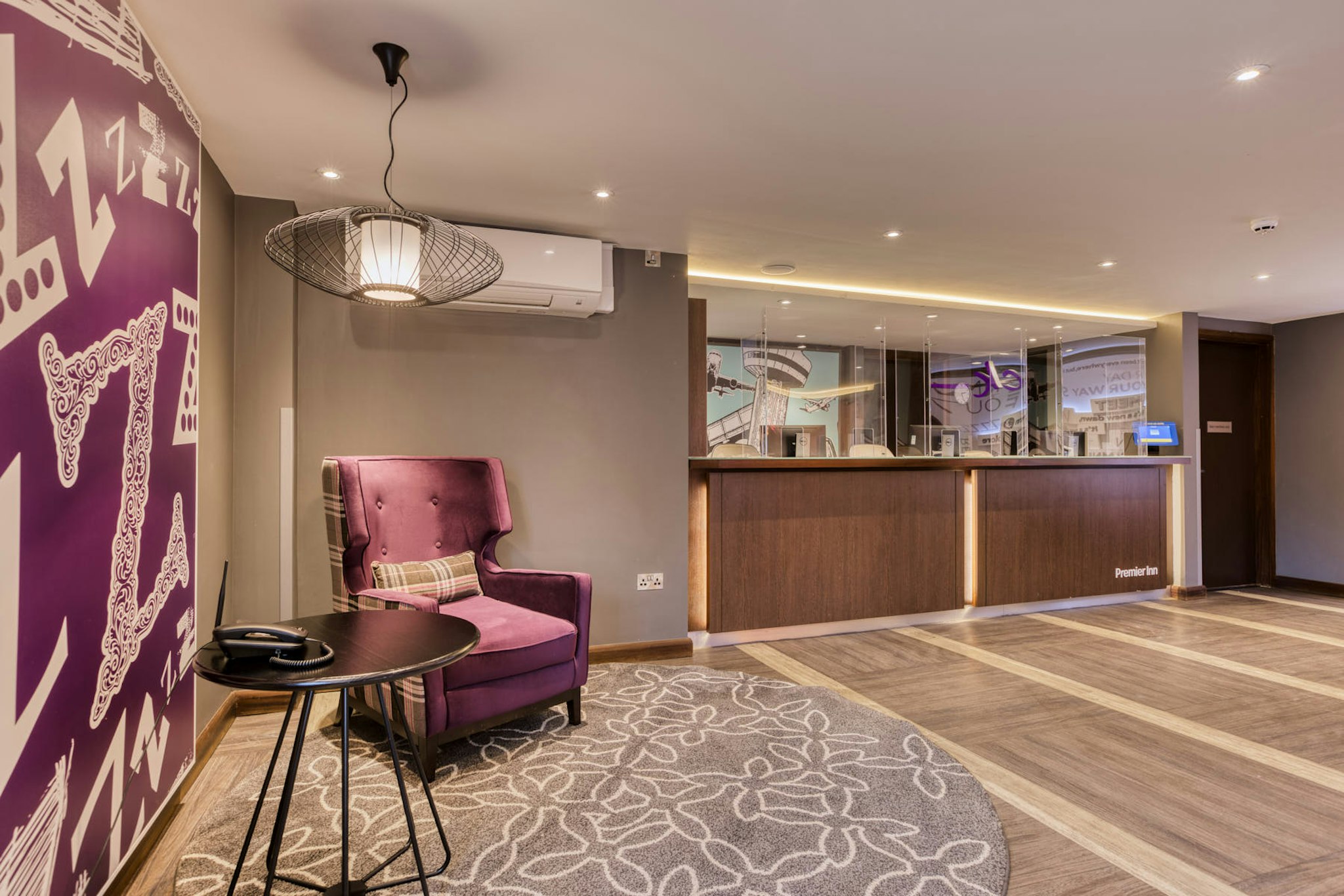 Lobby at Premier Inn London Beckton, LONDON