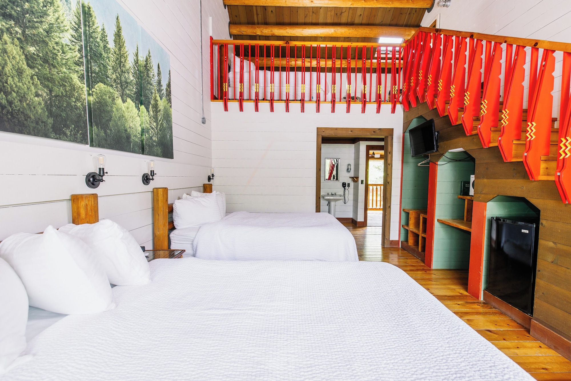 Loft, Lodge, 3 Queen Beds, Forest View