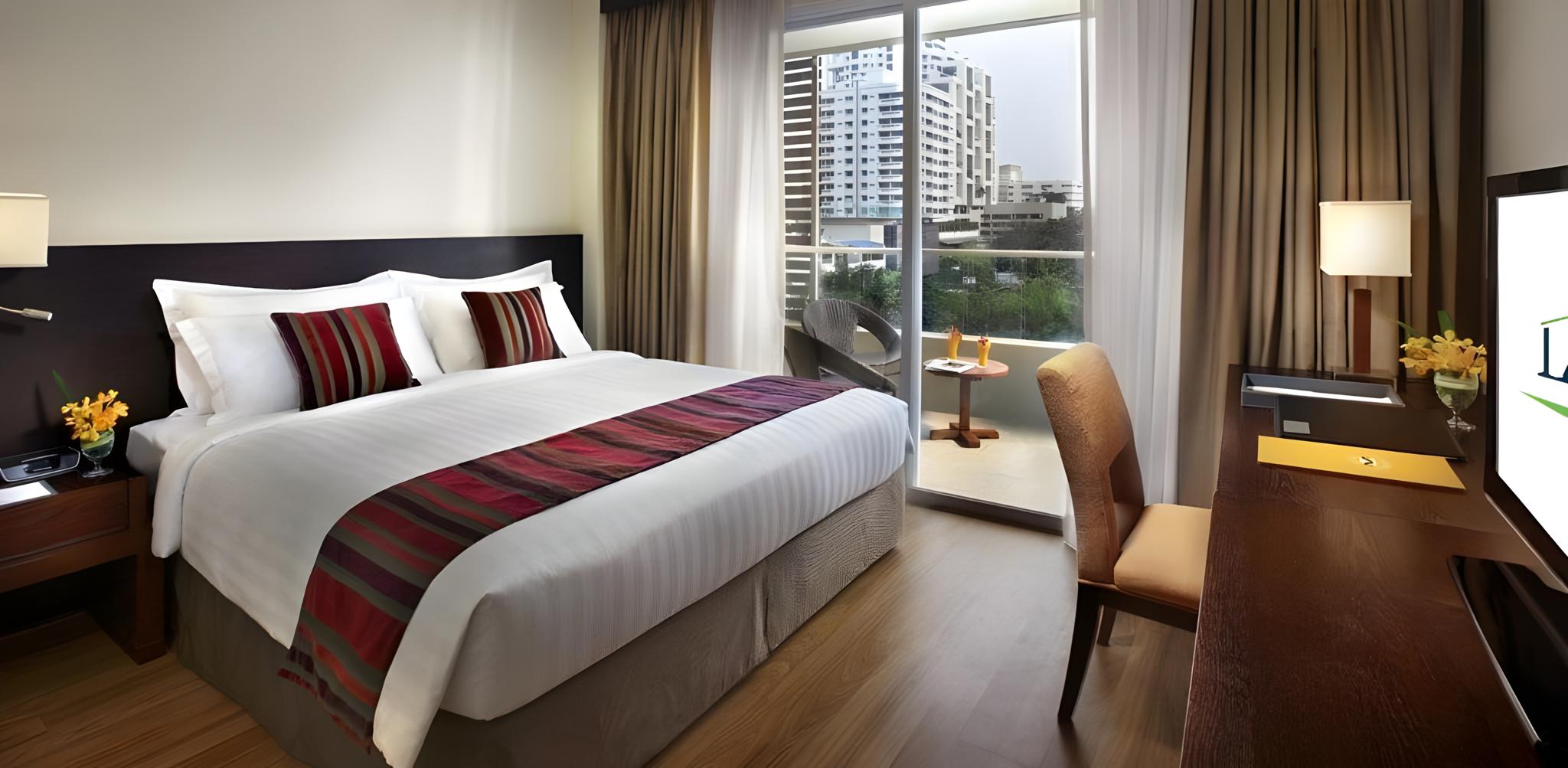غرفة بريميير بسرير مزدوج بشرفة، Lohas Residences Sukhumvit 2/2