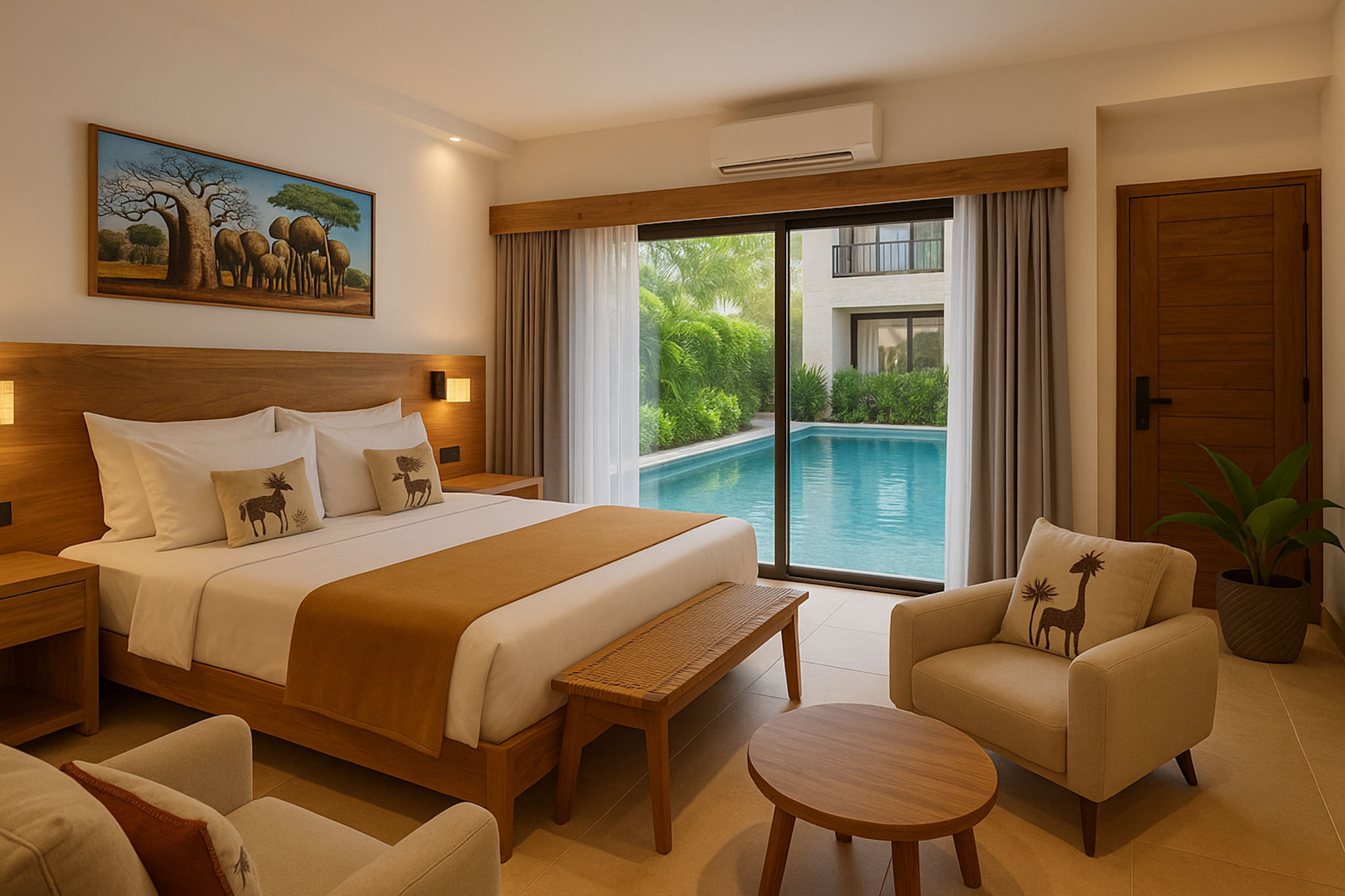 Swim Up, Premium, Deluxe, Double Bed