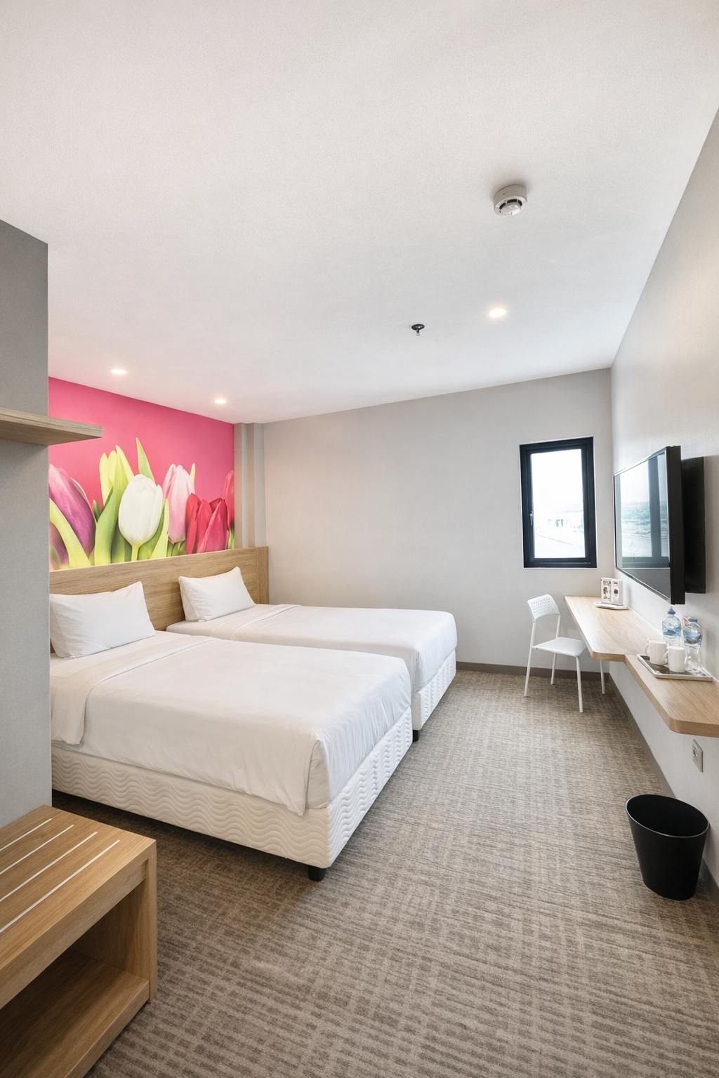 Room, Twin Beds, Window Seat View