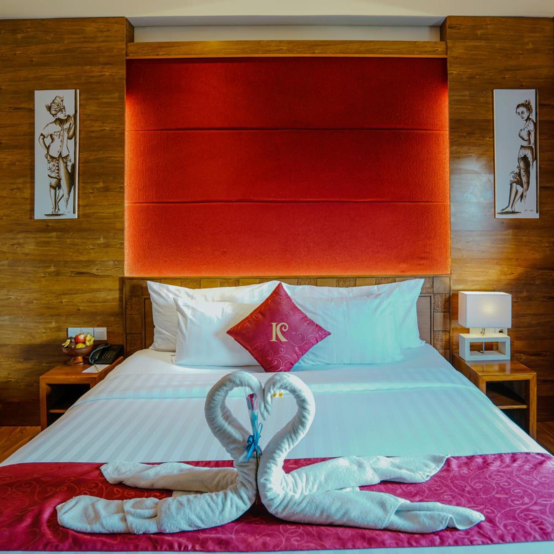 غرفة بسرير مزدوج أو سريرين منفصلين، The Kirana Canggu Hotel 6/8