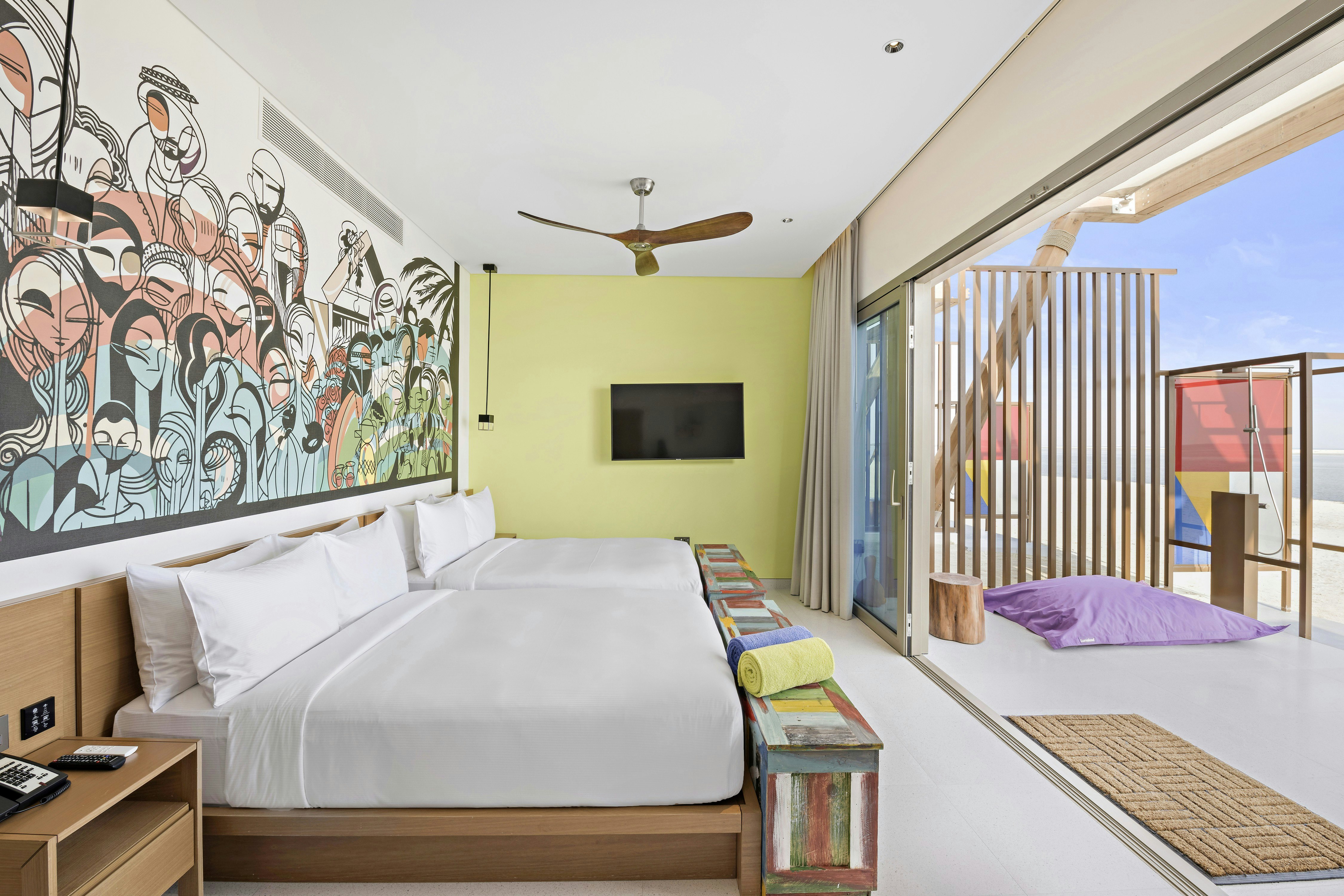 Beach, Twin Beds, Sea View