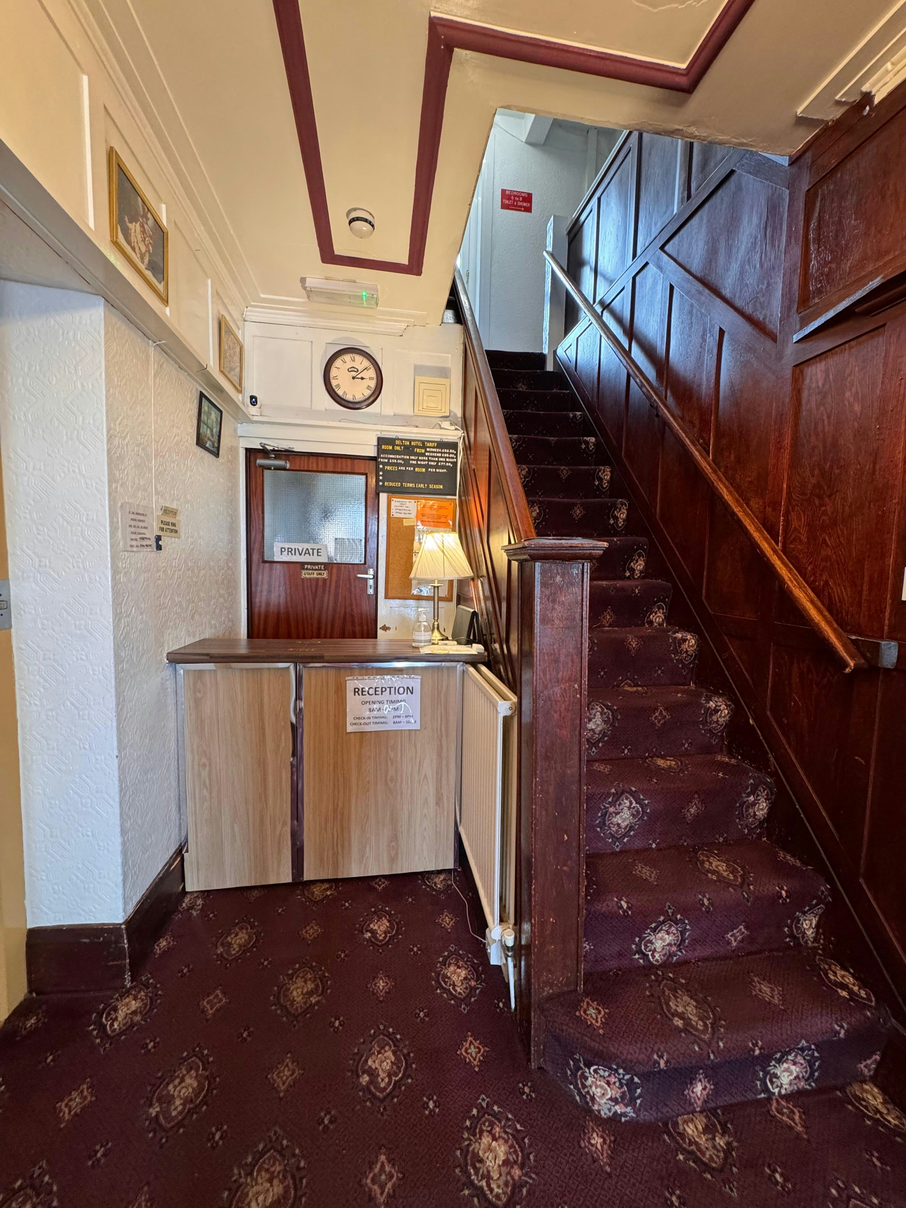 Lobby at RideSide Hotel, next to Pleasure Beach Blackpool, BLACKPOOL