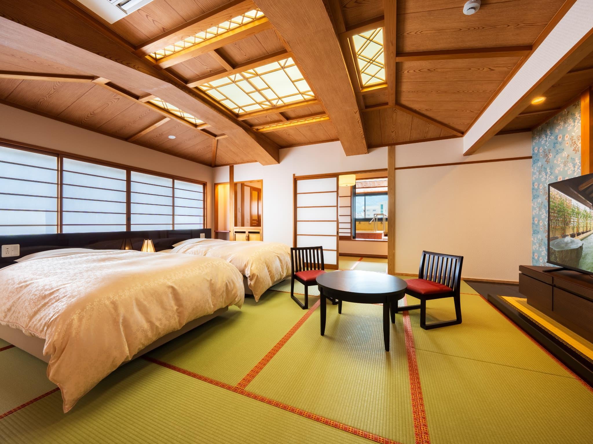 Semi Room, Japanese Western, Special, Modern, 2 Semi Double Beds, Outdoor Bath