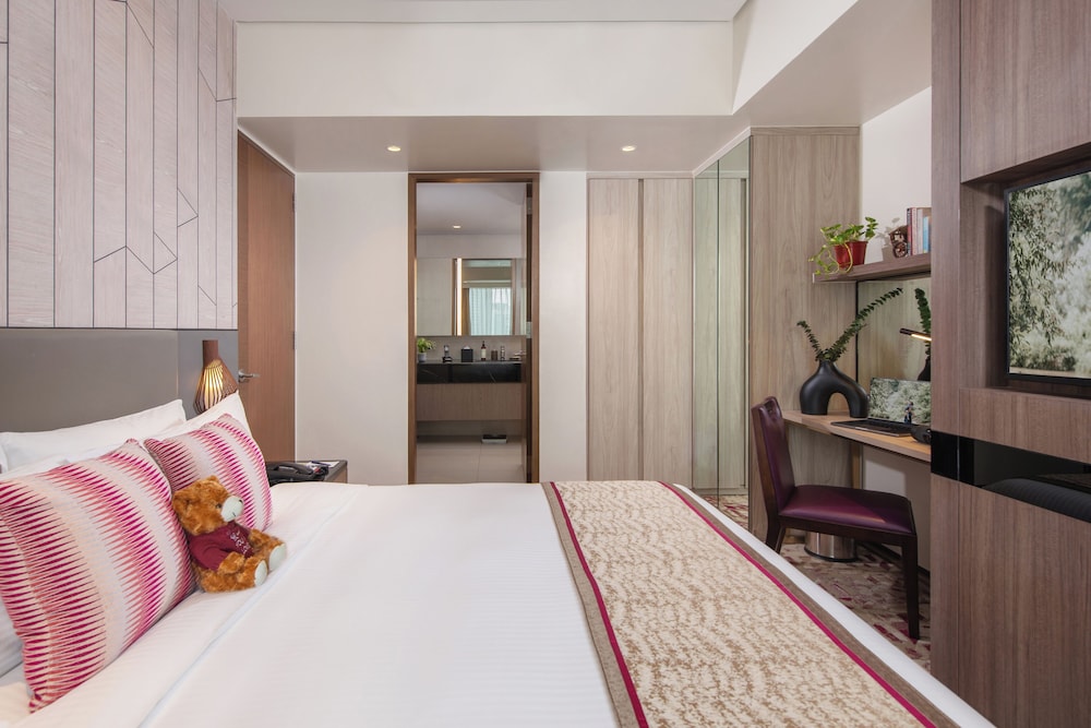 غرفة ديلوكس بسريرين منفصلين وسريرين كينج بـ3 غرف نوم، Somerset Central Salcedo Makati 2/8