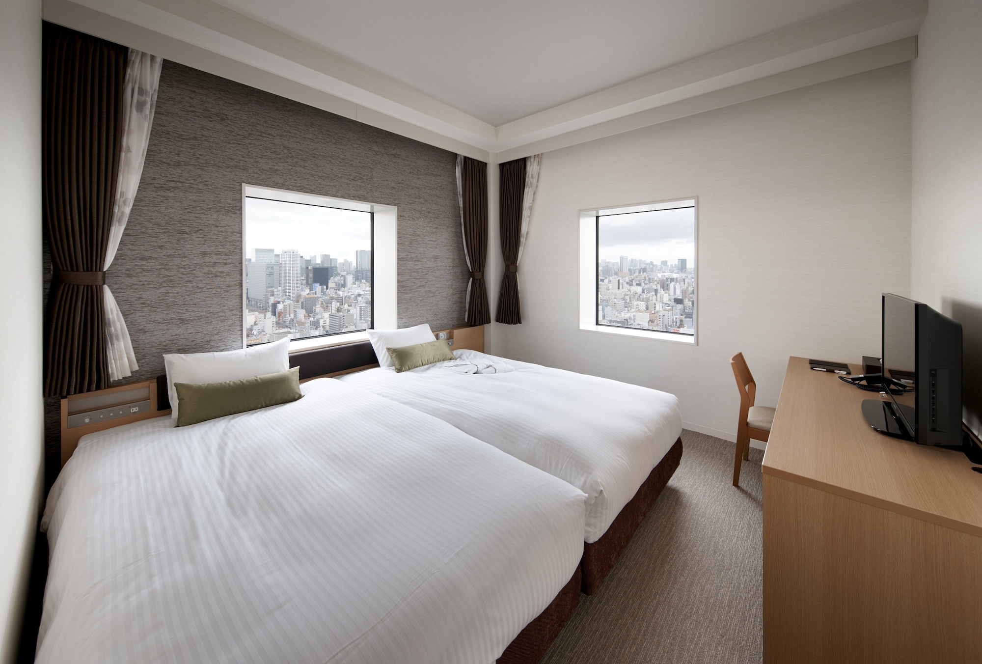 Room, 2 Double Beds, City View, Smoking