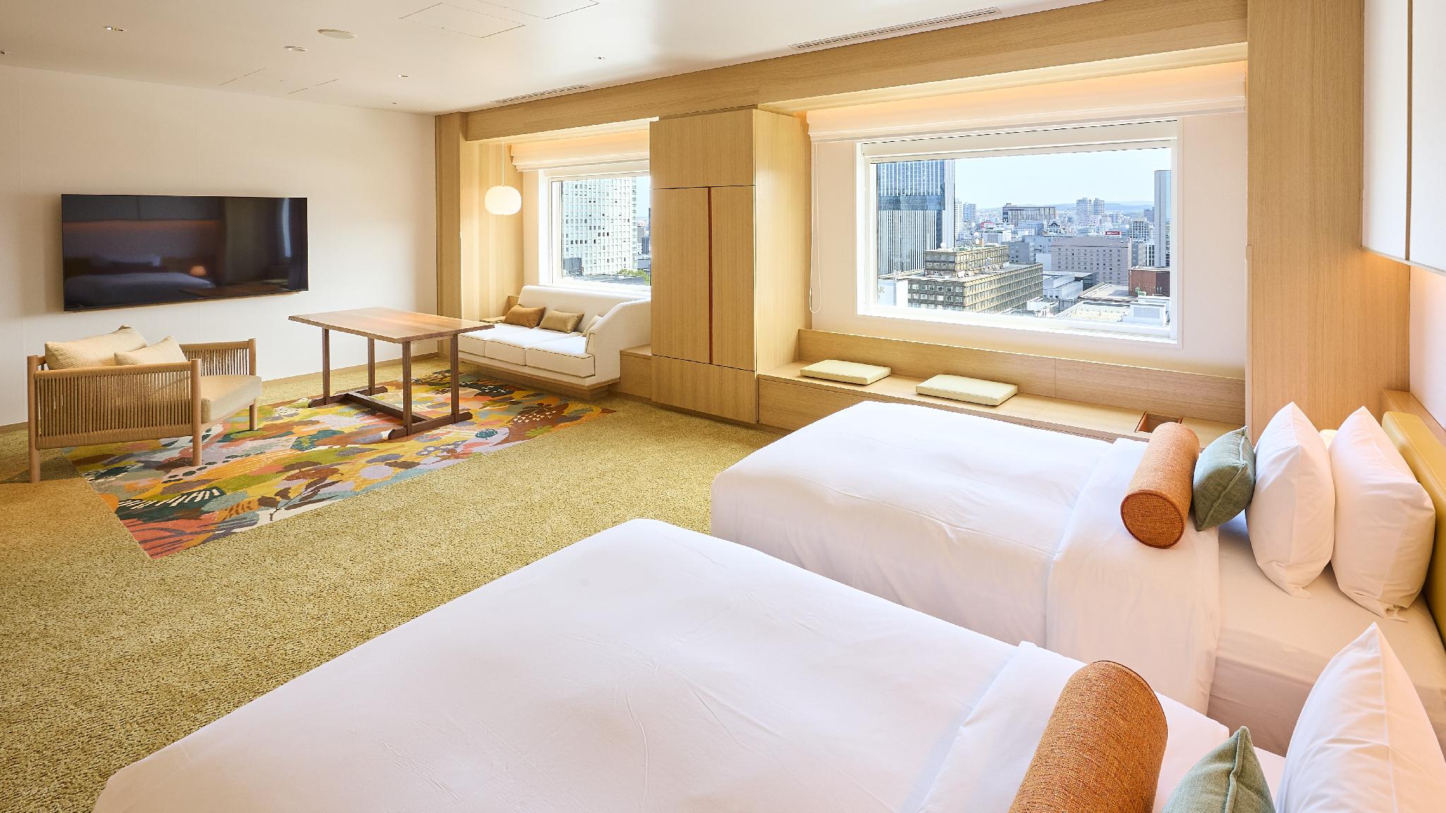 Plaza, Junior Suite, Twin Beds, Night View