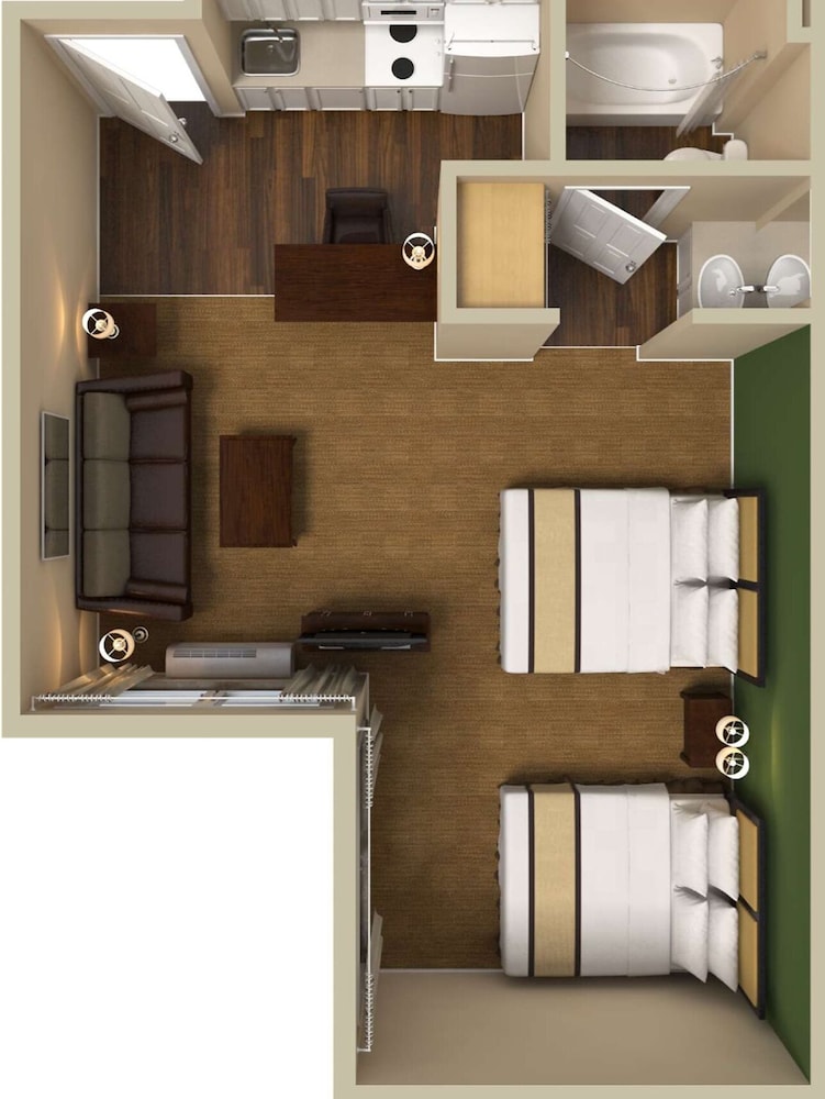 استوديو ديلوكس بسريرين كوين مع أريكة لذوي الإعاقة، Esd Extended Stay Deluxe Lake Buena Vista 9/9