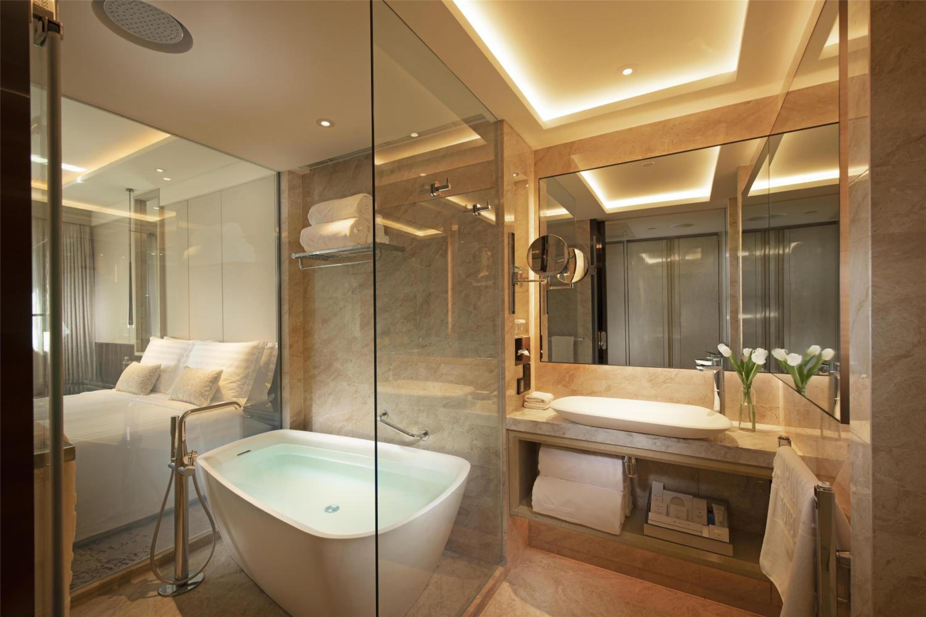 غرفة تنفيذية بسرير كينج وسرير كوين بإطلالة على النهر، Kempinski Hotel Beijing Yansha centre 3/3