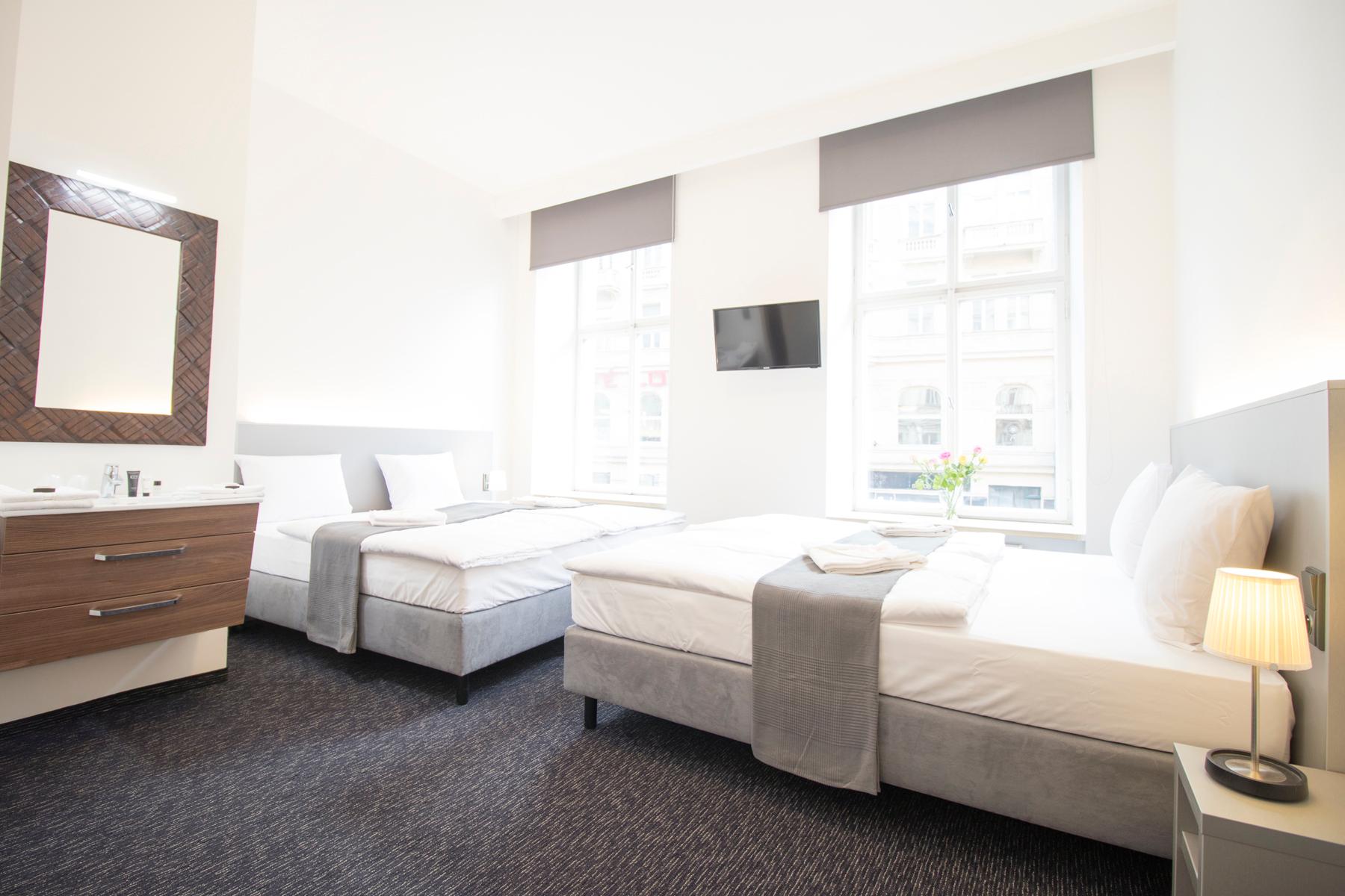 Room, Quadruple, Double and Twin Beds