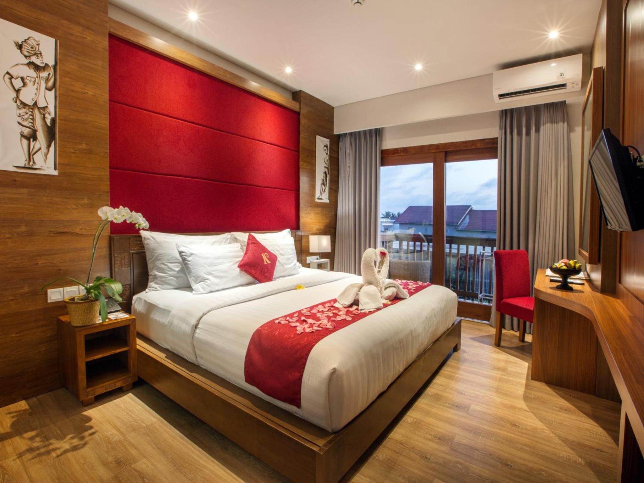 غرفة بسرير مزدوج أو سريرين منفصلين، The Kirana Canggu Hotel 4/8