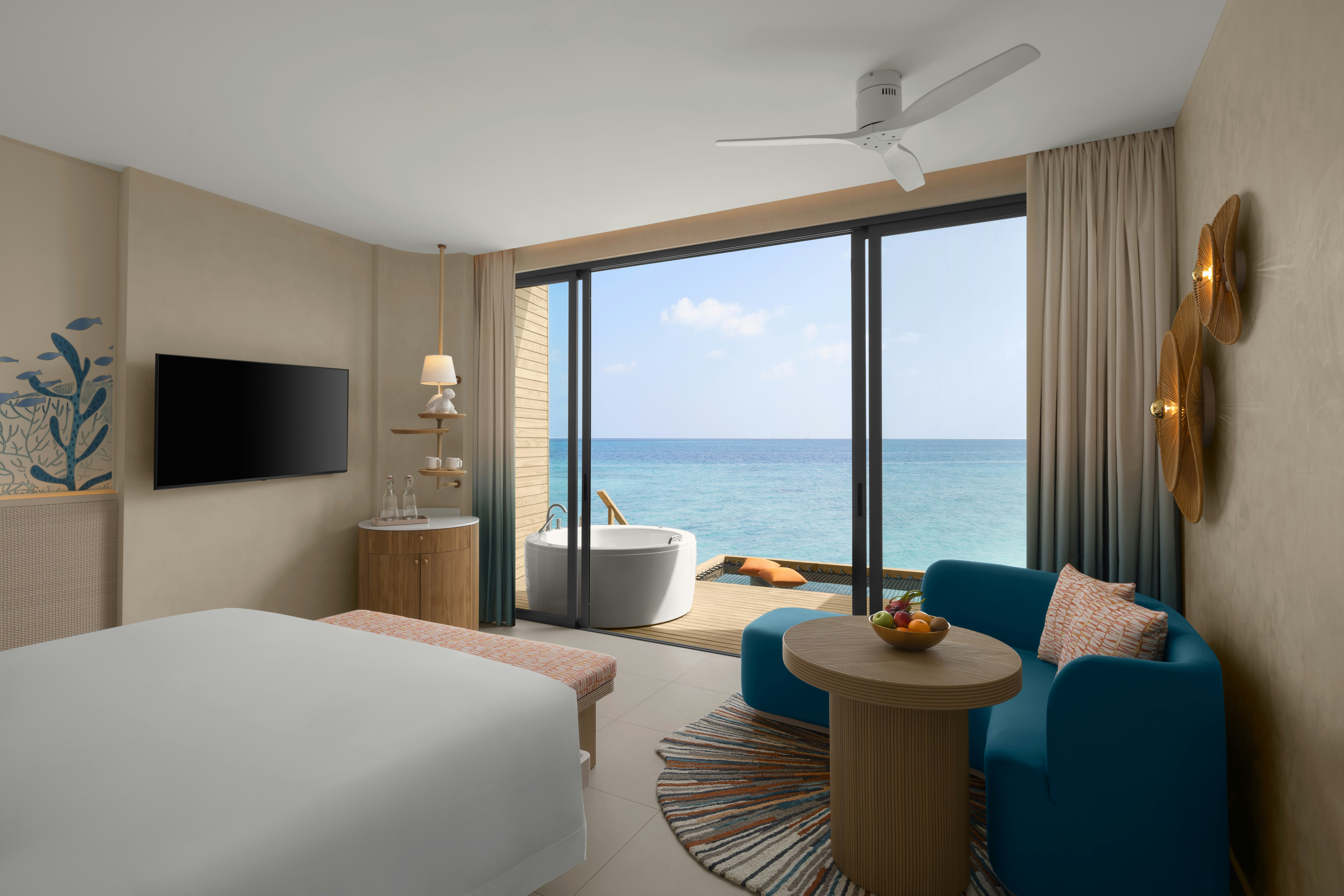 Overwater, Sunrise, Villa, King Bed, Hot Tub