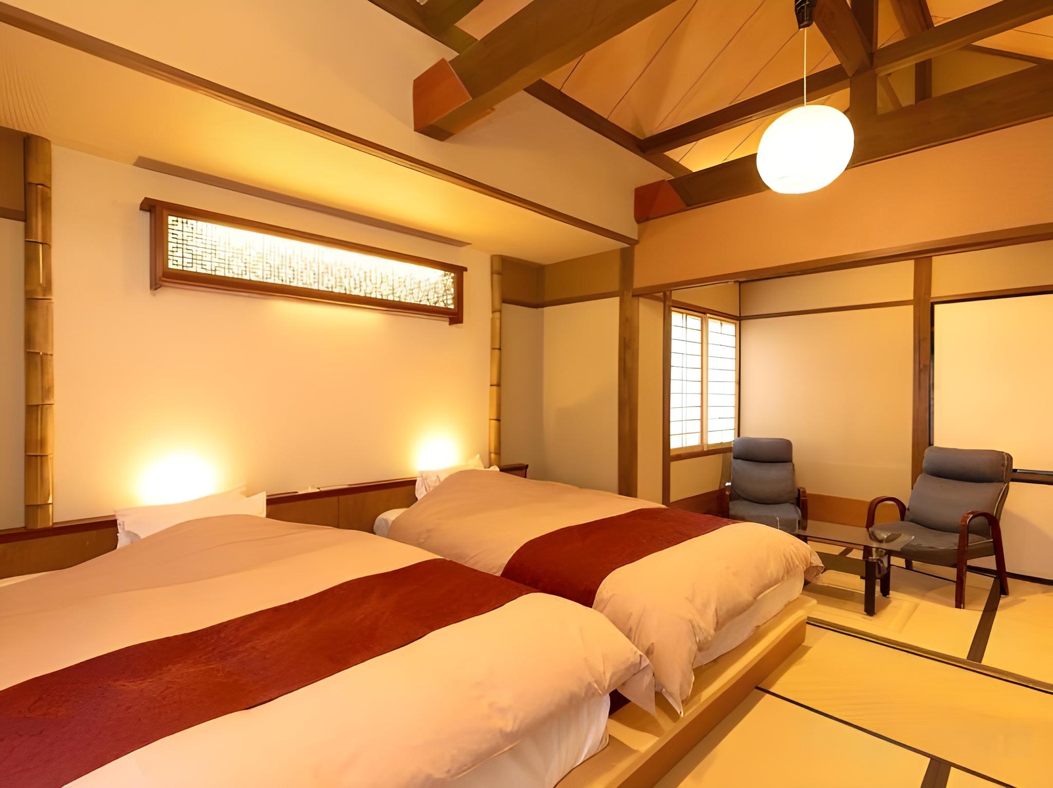 Semi Room, Japanese Western, 2 Semi Double Beds, Bathtub, Annex