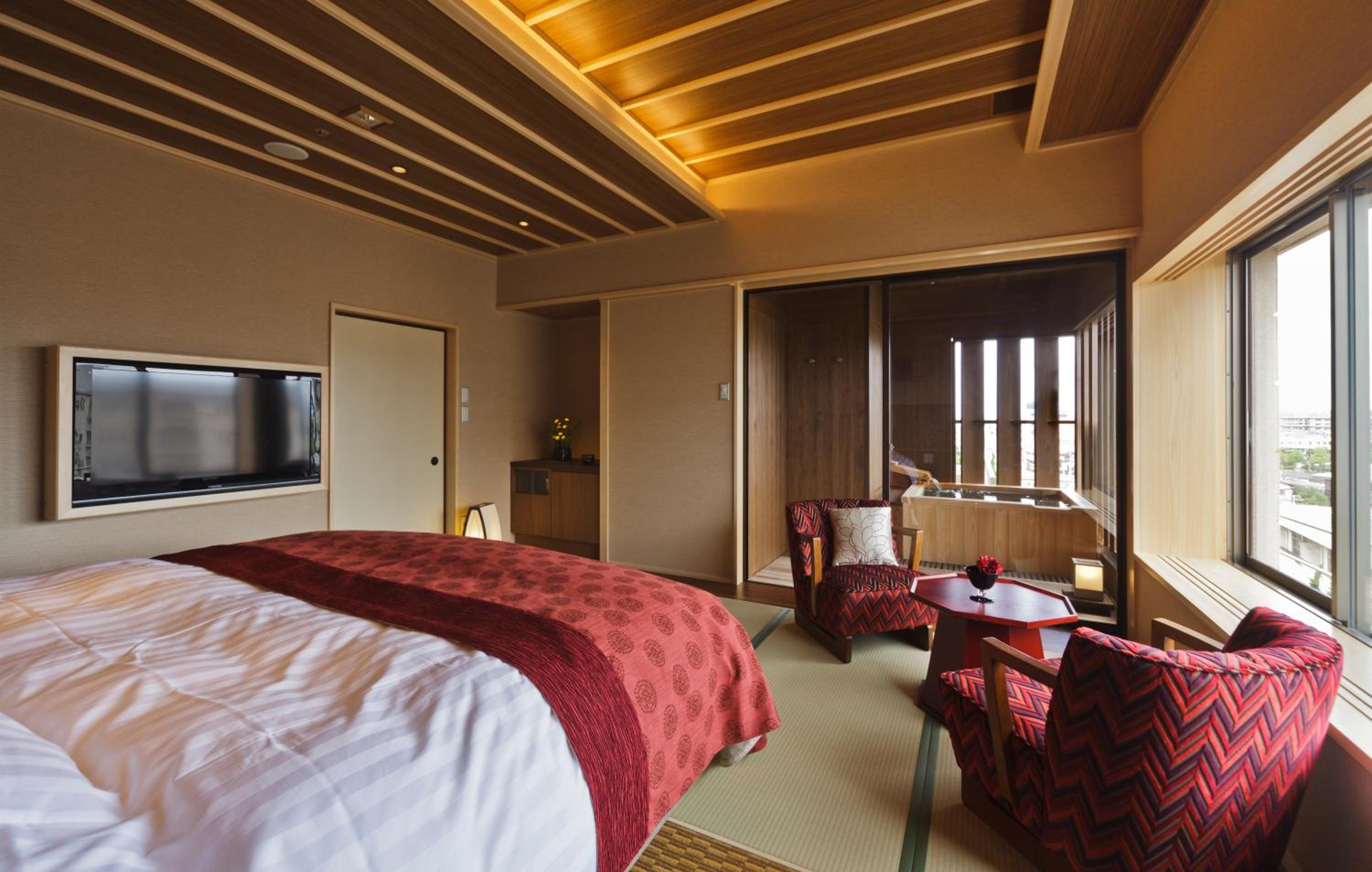 Japanese, Futon Bed, Outdoor Bath, Hot Tub