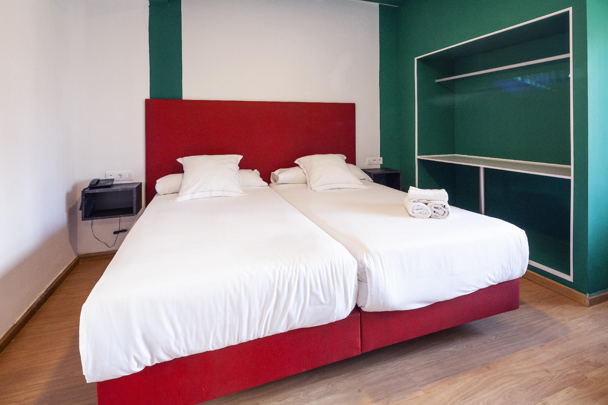 Square, Double Bed, City View