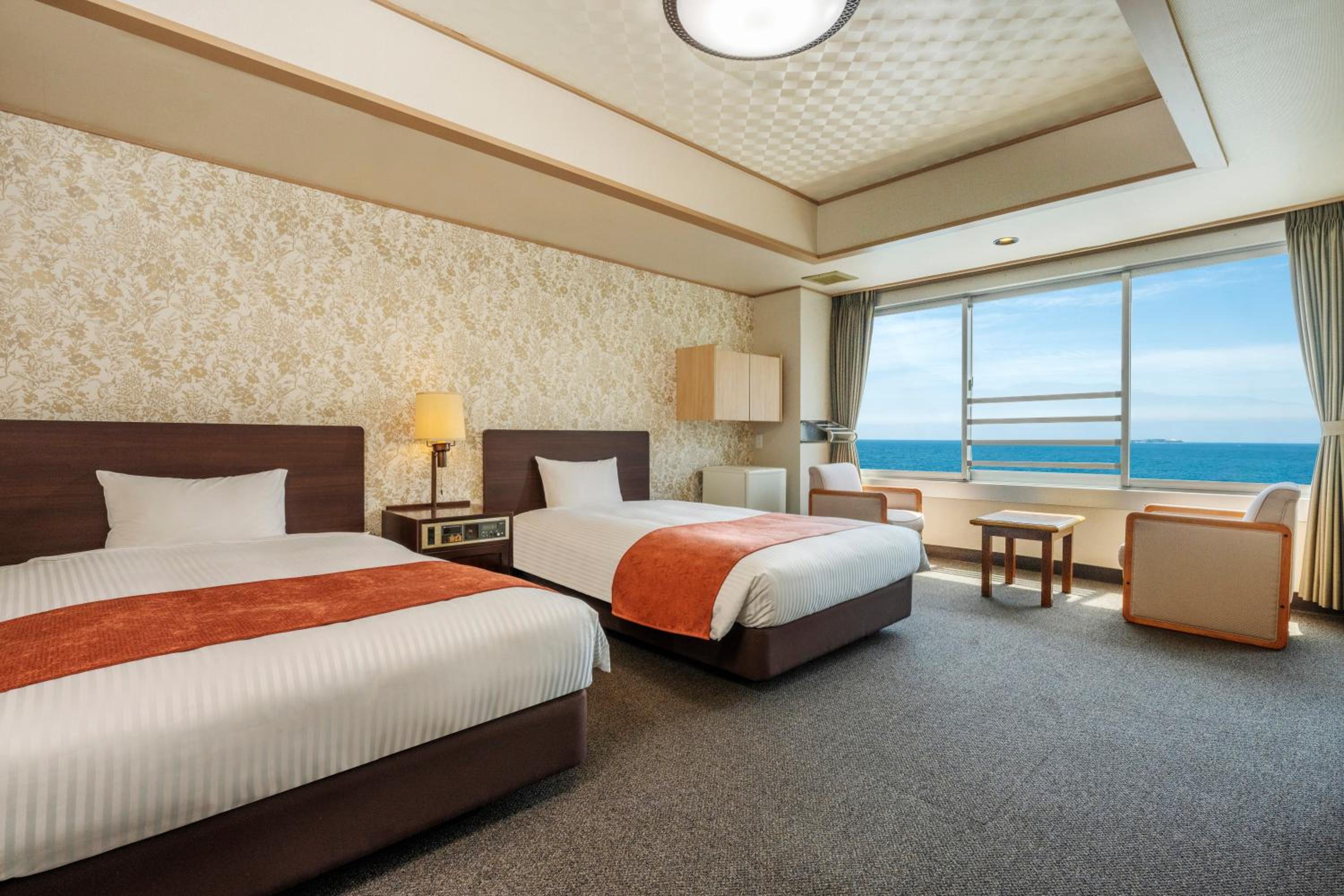 Japanese Western, Ocean, Superior, Twin Beds, Tatami