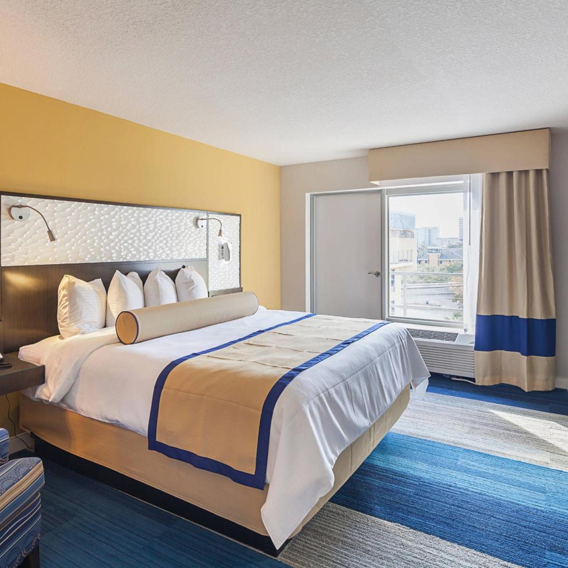 Guest Room, King Bed, Street View