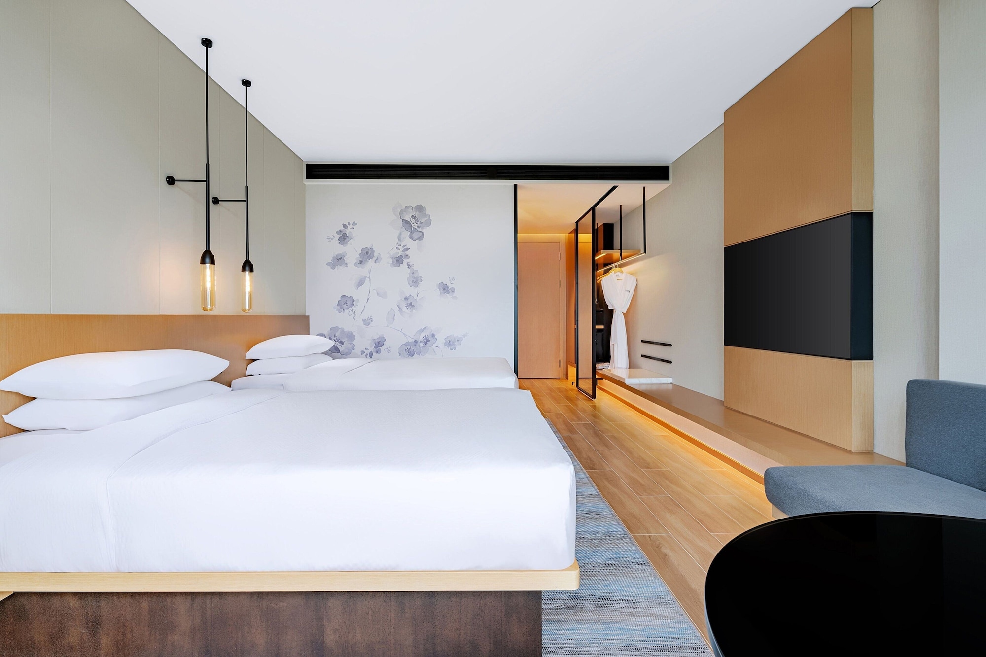 غرفة بريميوم بسريرين مزدوجين، Fairfield by Marriott Beijing Daxing Airport 2/3