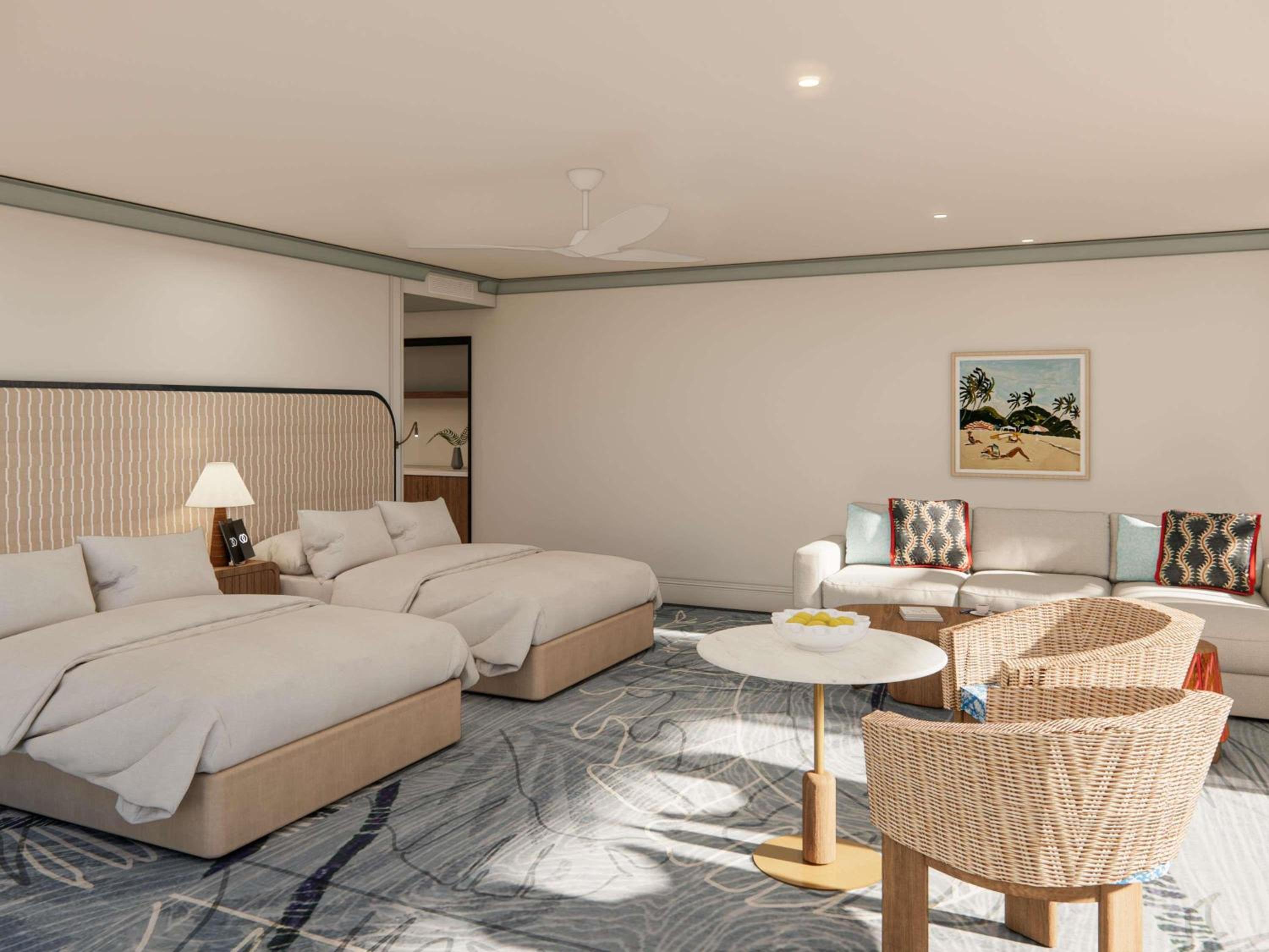 Deluxe, Twin Beds, Village Side
