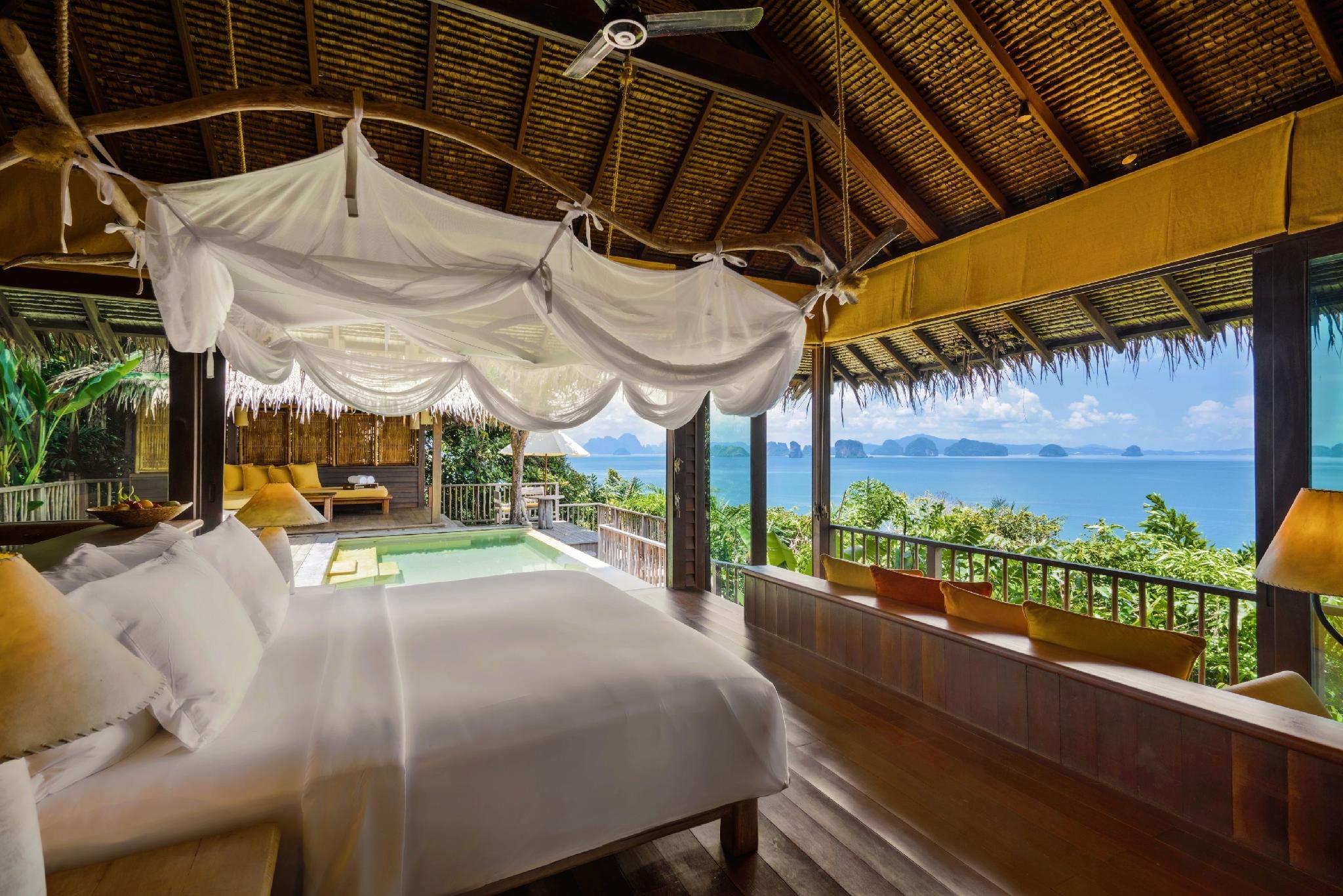 Pool, Villa, Queen Bed, Panoramic Ocean View