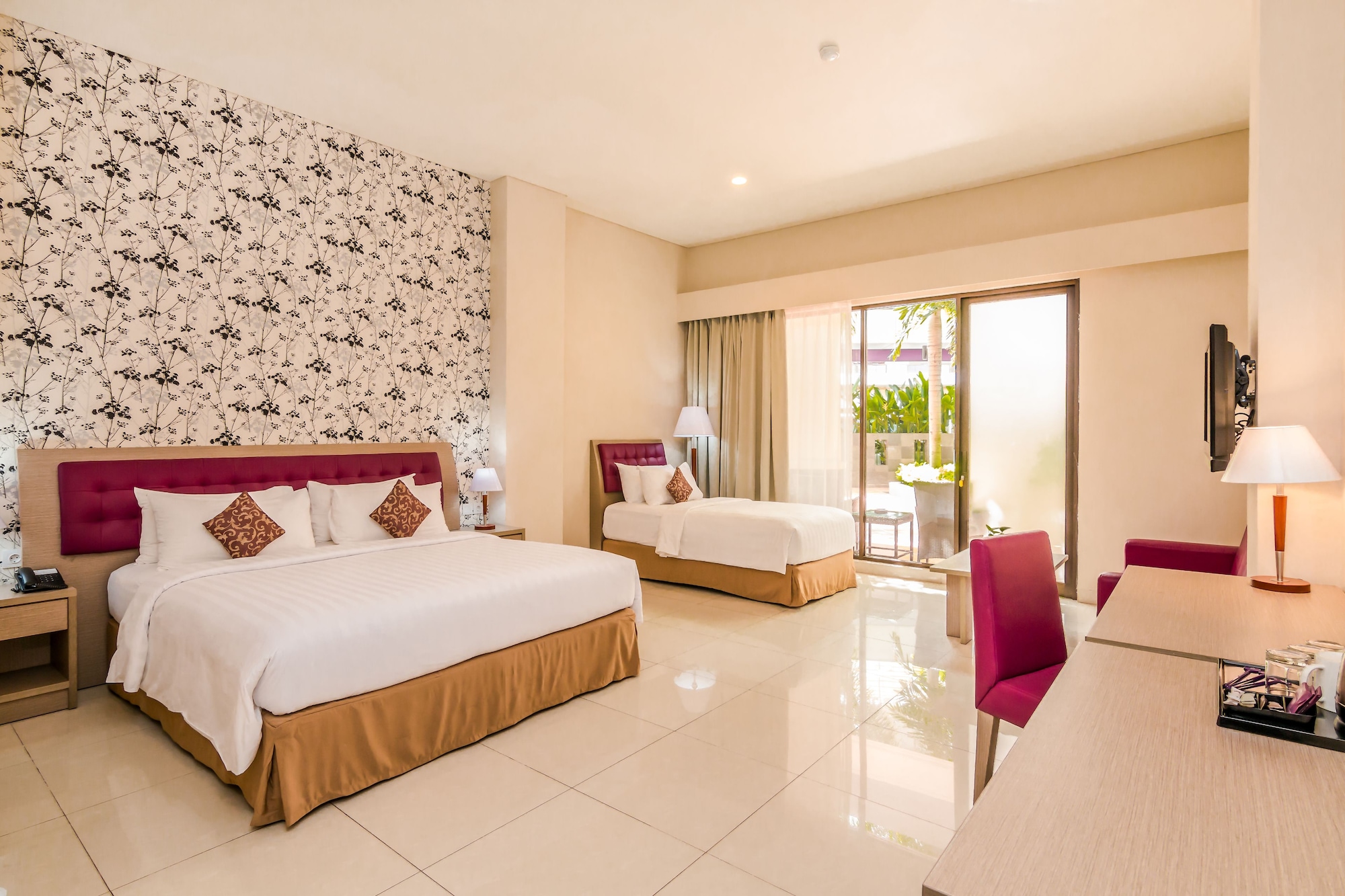 استوديو ثلاثي بثلاثة أسرّة، Kuta Central Park Hotel 4/10