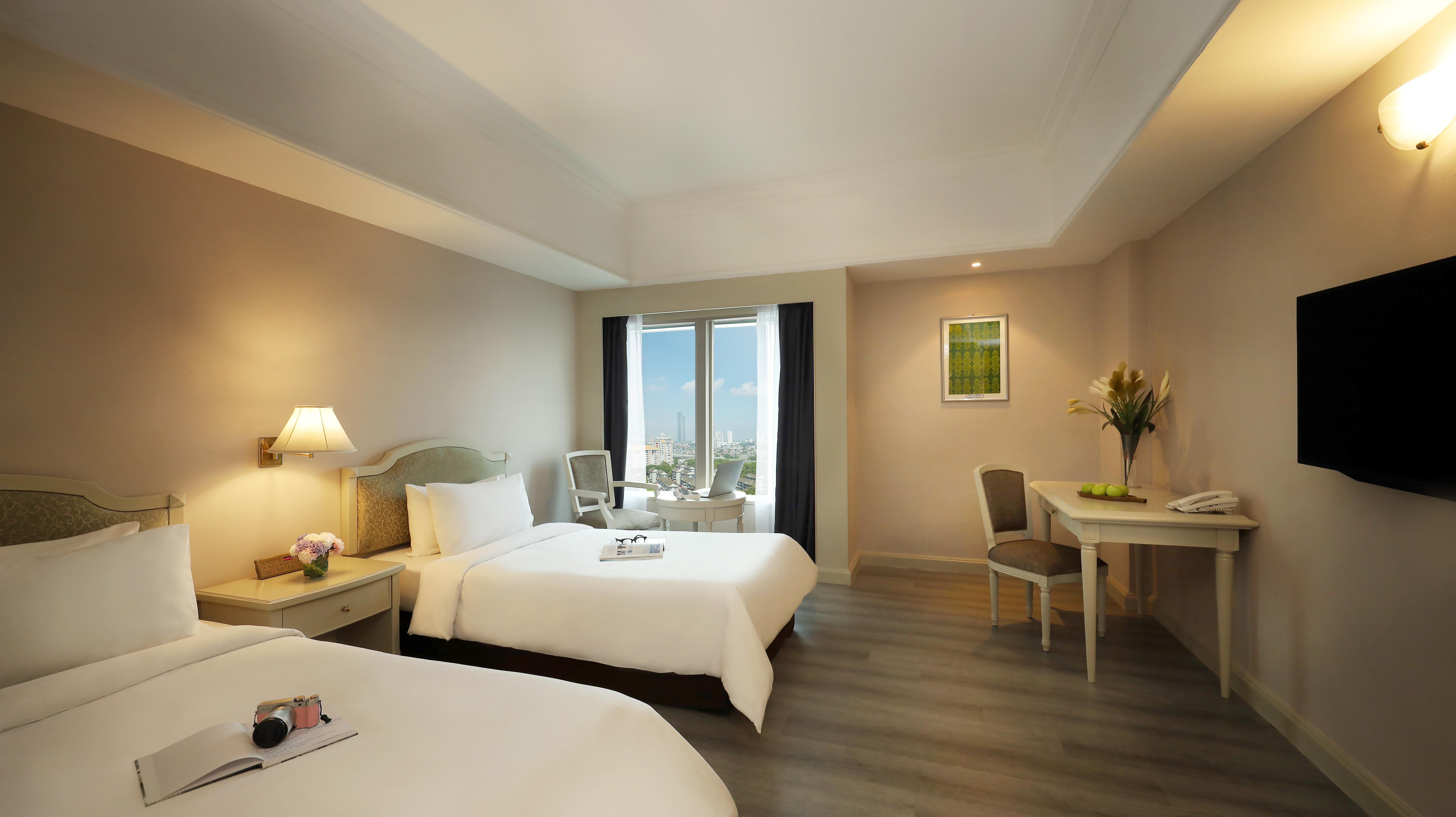 غرفة بسريرين منفصلين بإطلالة على المدينة، Berjaya Waterfront Hotel, Johor Bahru 4/4