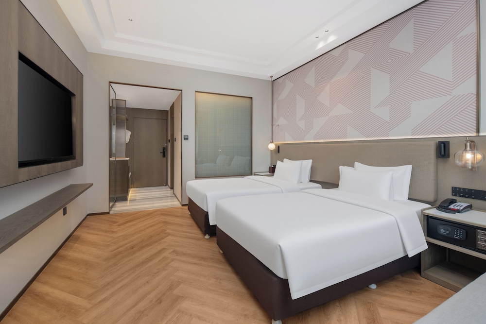 غرفة قياسية بسريرين منفصلين بإطلالة على المدينة للمدخنين، Crowne Plaza City Center Ningbo 3/5