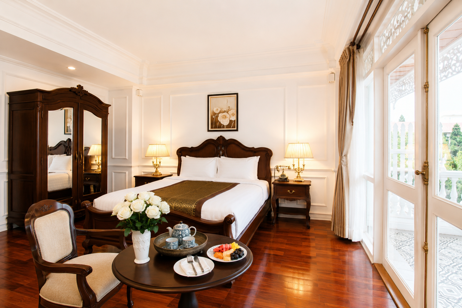 Colonial, Deluxe, King Bed, Balcony، Dhavara Boutique Hotel 3/3