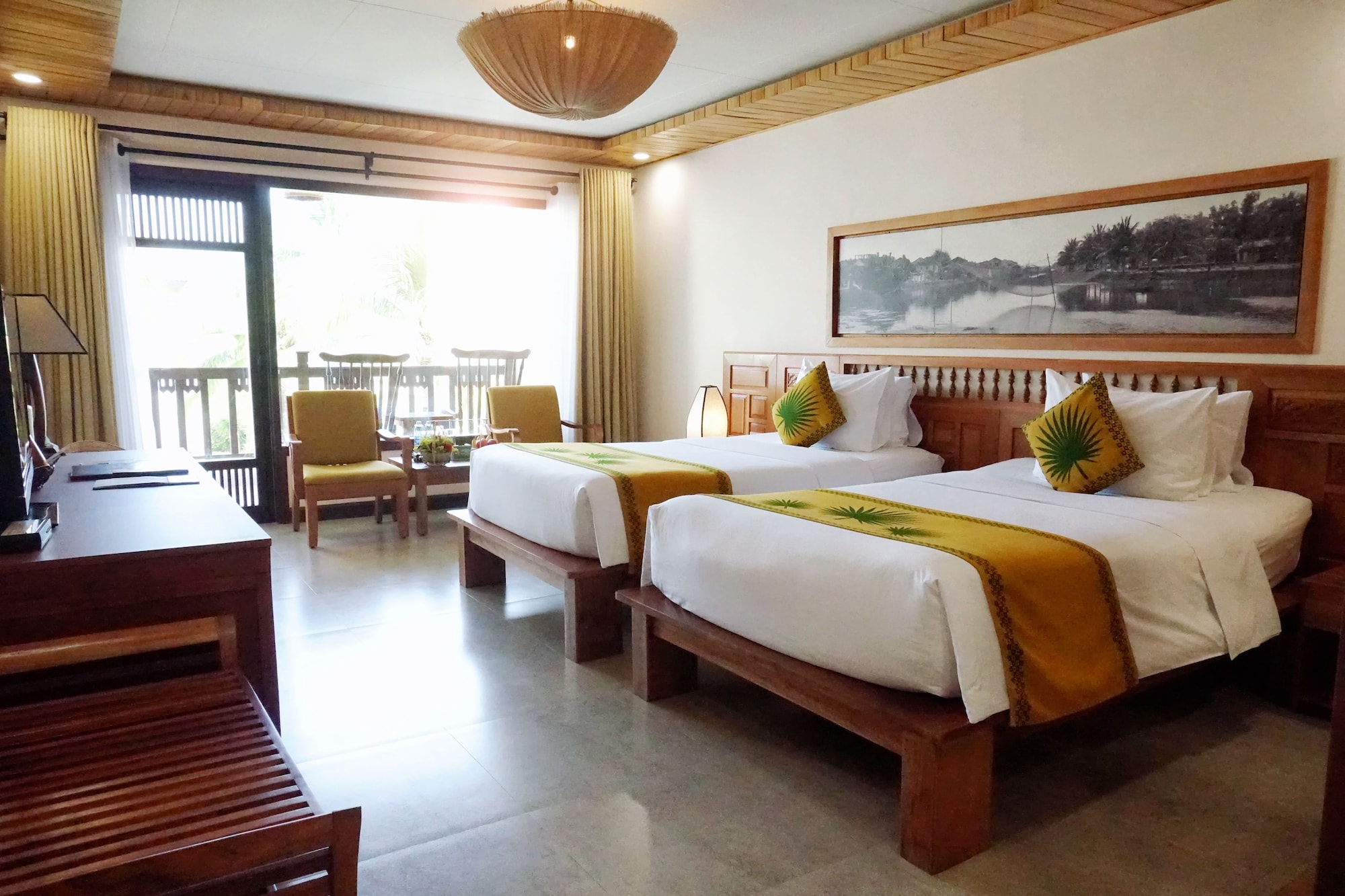 غرفة ديلوكس بسريرين منفصلين بإطلالة على الحديقة، Palm Garden Beach Resort & Spa 2/9