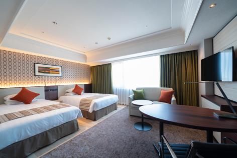 Deluxe, Twin Beds, City View