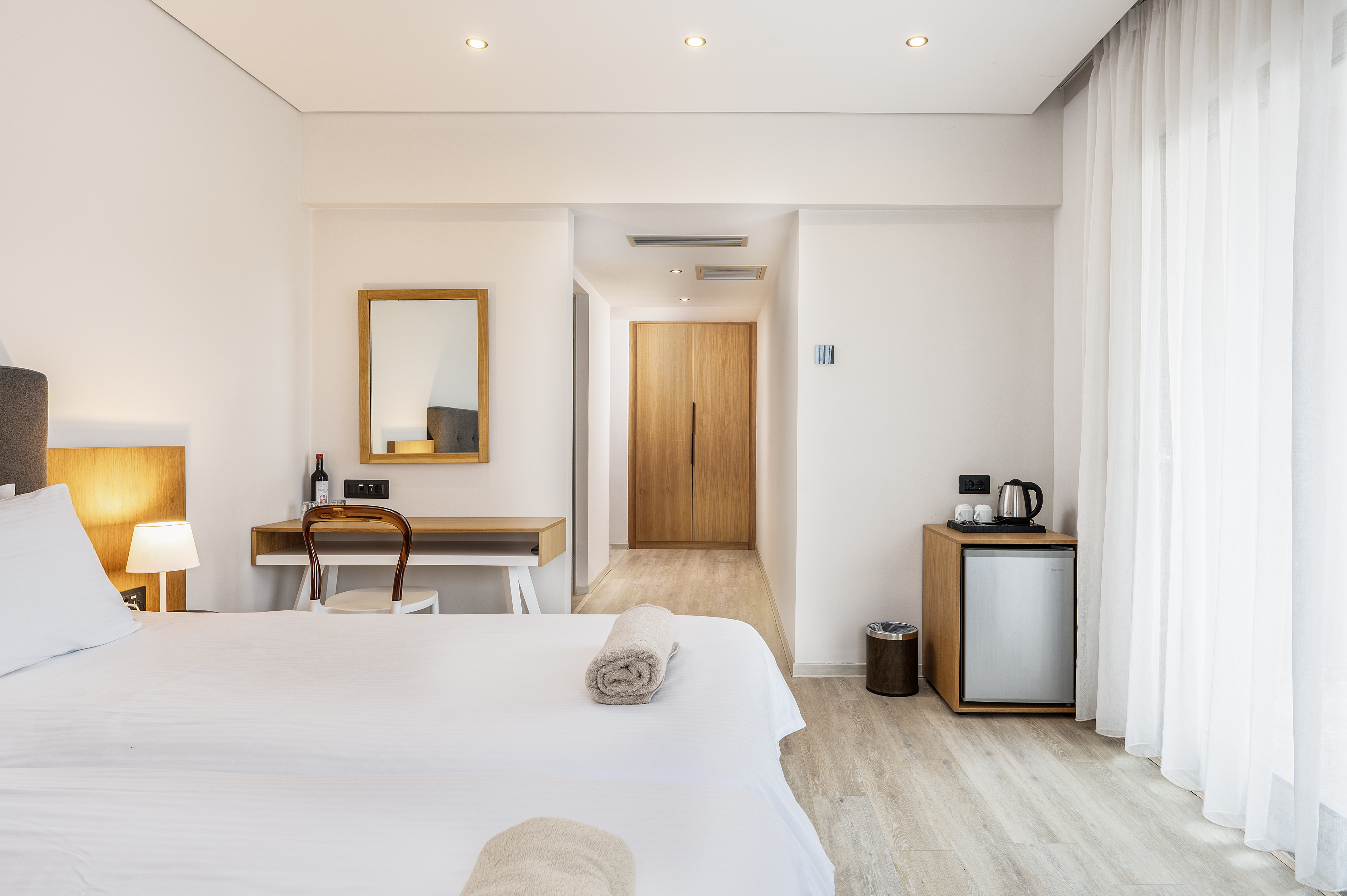 Room, Single, Twin Beds, Land View