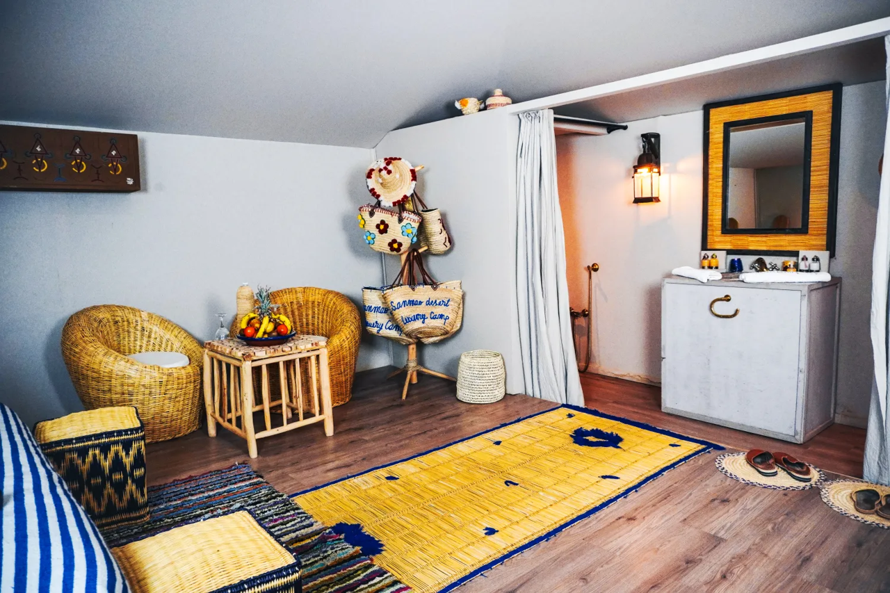 Lobby at Sanmao Desert Luxury Camp, MERZOUGA