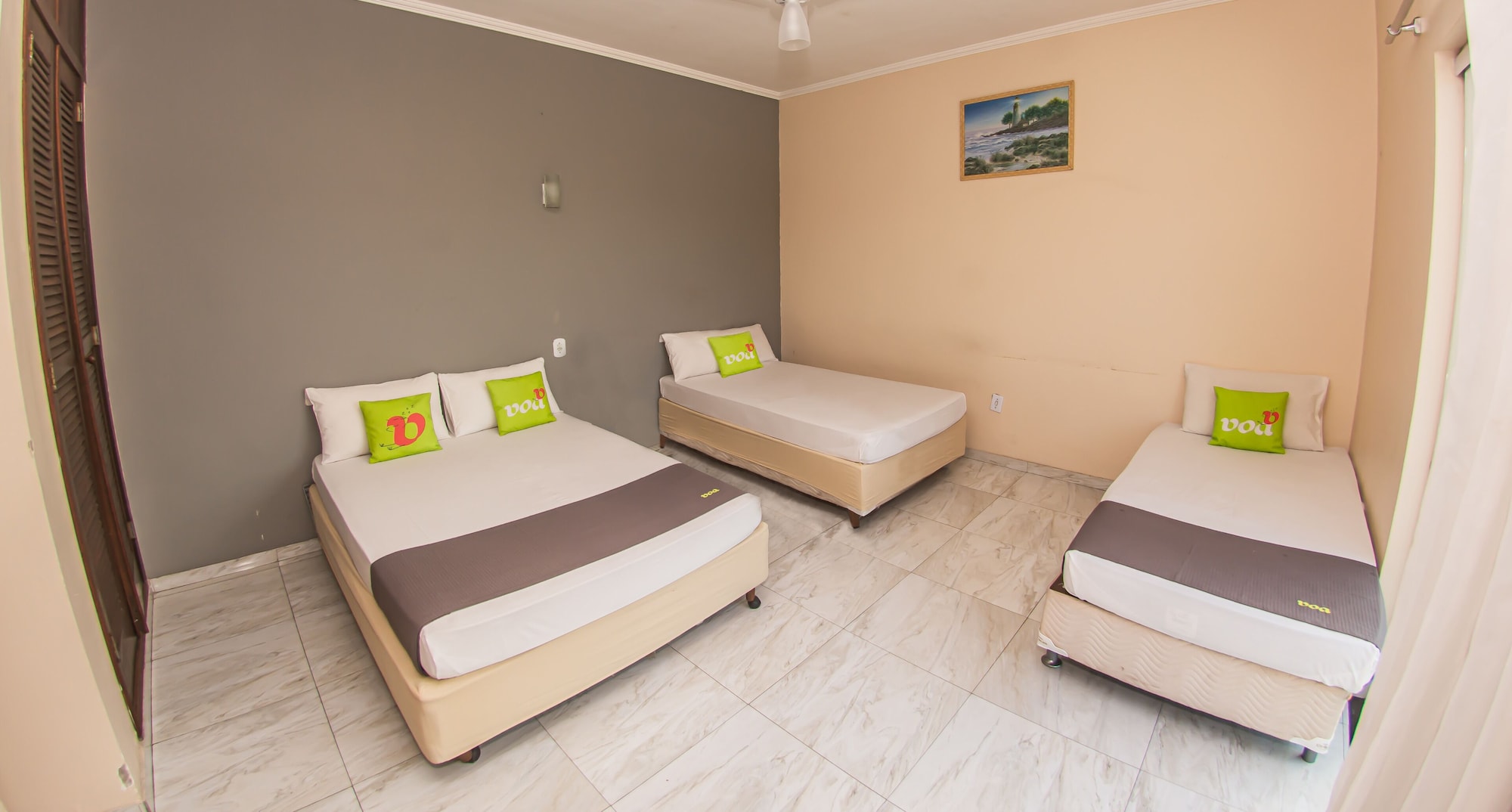 Family, 1 Single and 2 Double Beds