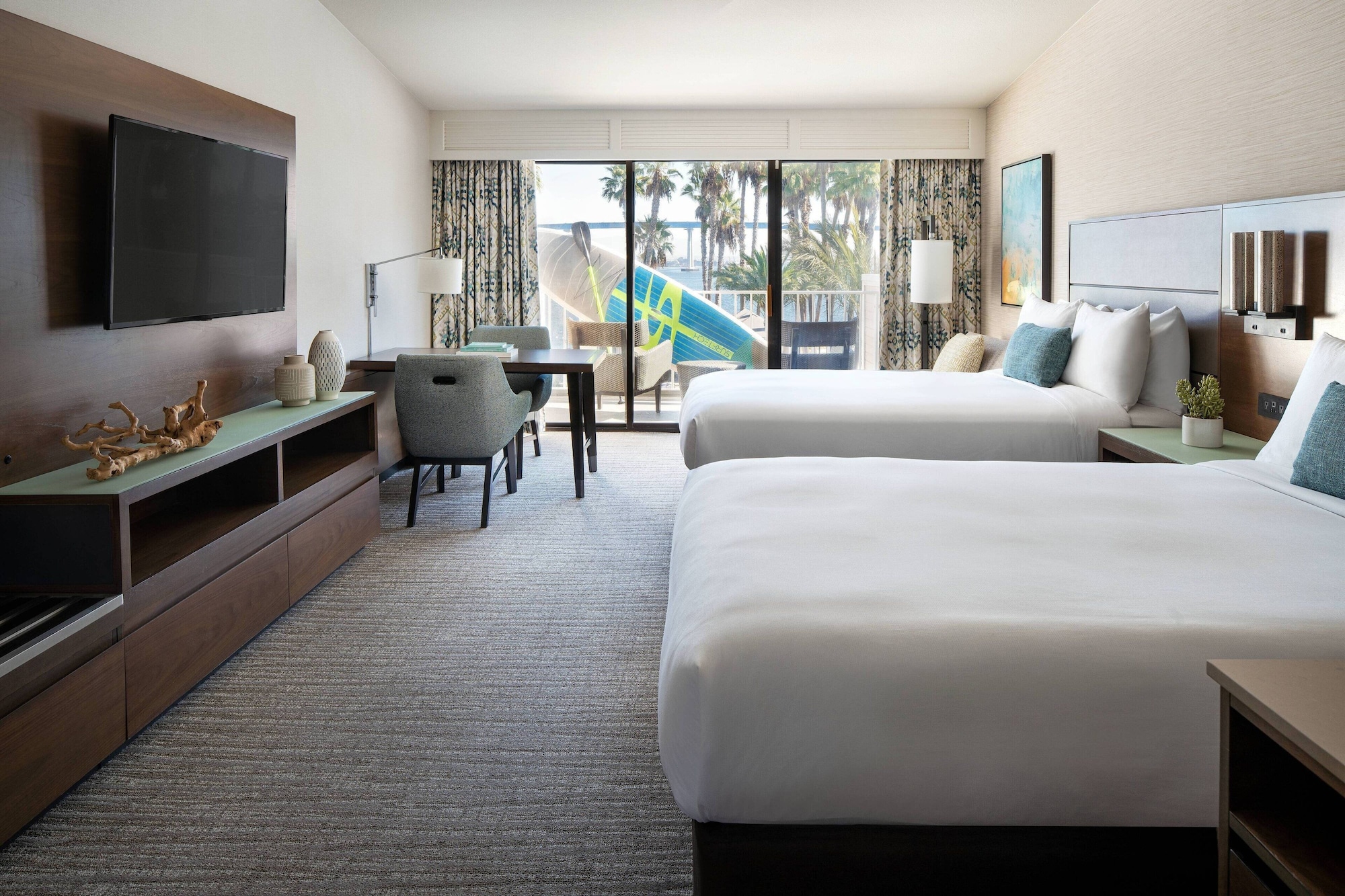 room, 2 double beds, bay view