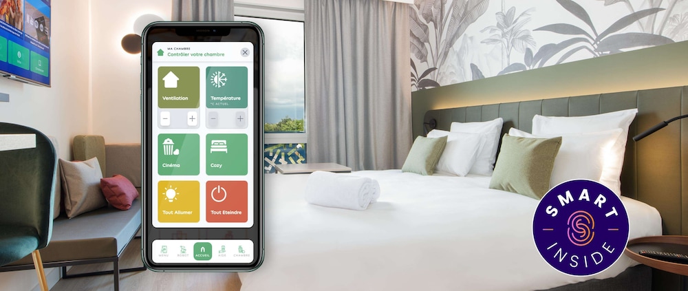 غرفة قياسية بسرير كوين مع أريكة، Campanile Smart Lyon Est Bron 2/6