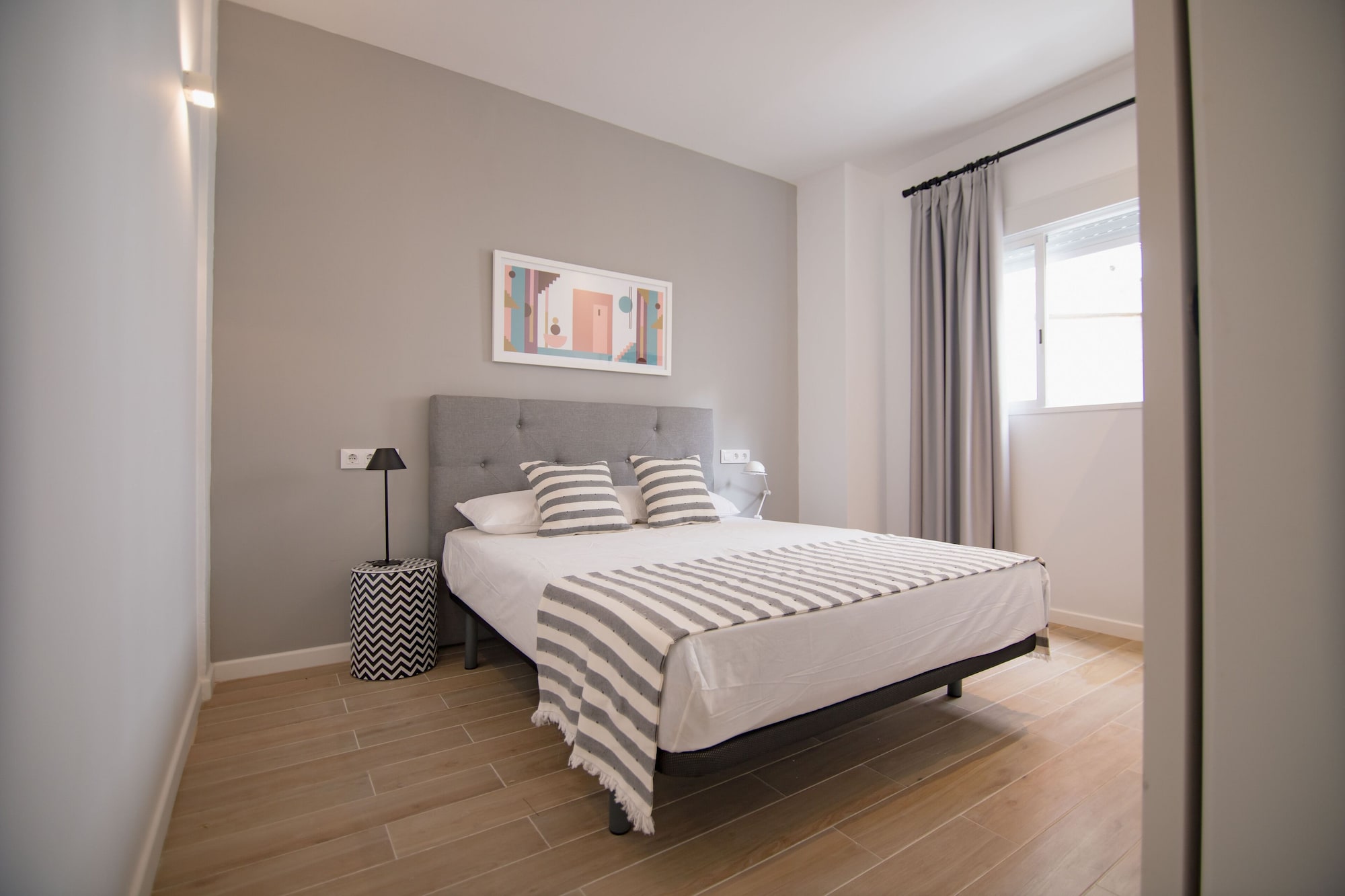 شقة بسرير فردي وسرير كوين بشرفة بغرفتي نوم مع أريكة، Libere Valencia Abastos Apartaments 2/6
