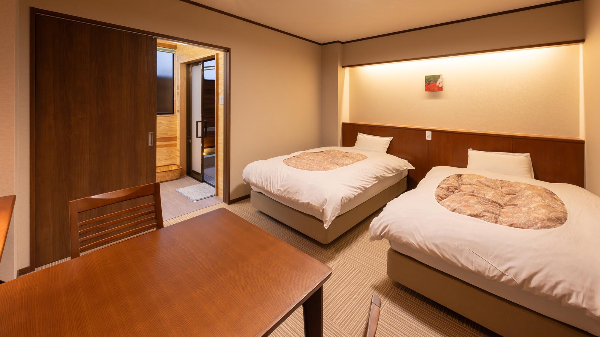 Room, Twin Beds, Outdoor Bath