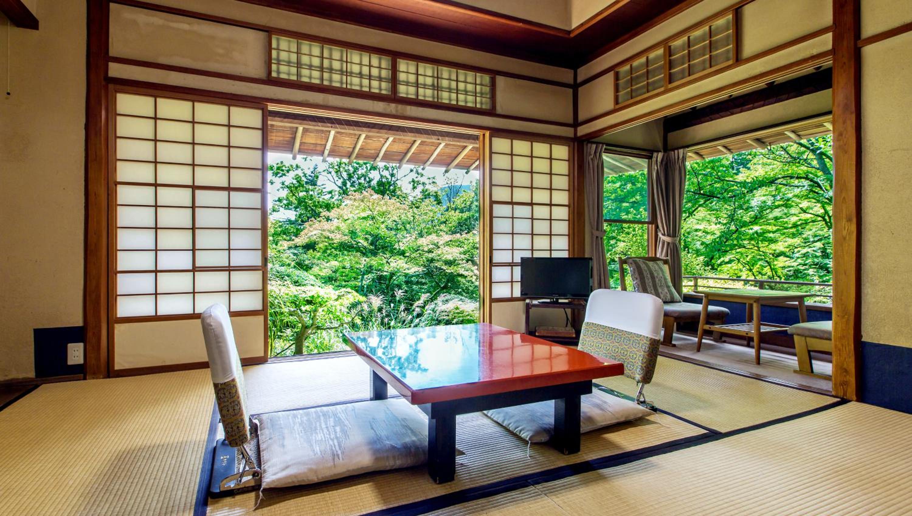 JAPANESE, STANDARD, TWIN BEDS, HOT SPRING BATH